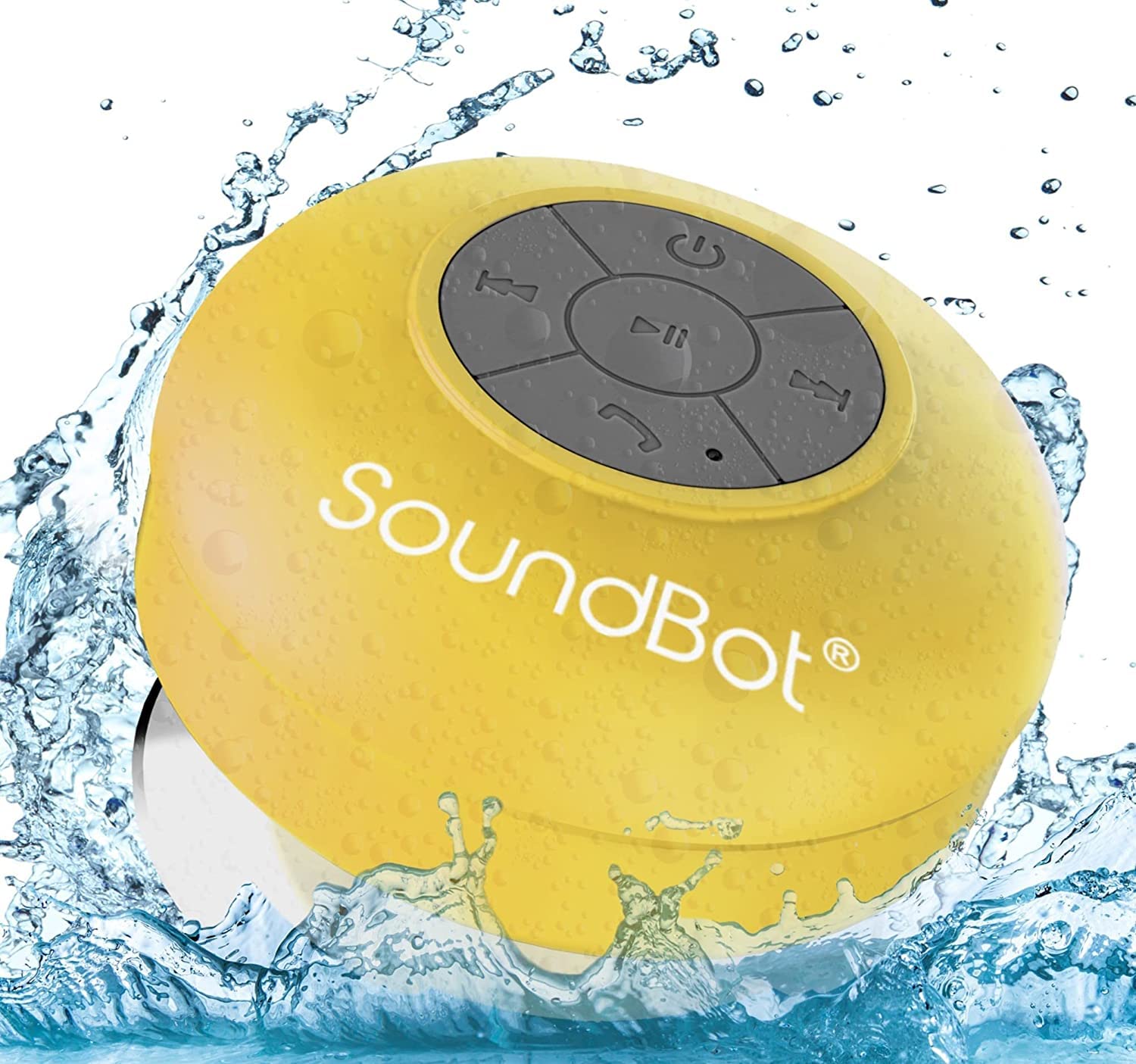 Soundbot SB510 HD Bluetooth, USB, Infrared Shower Speaker, Water Resistant Handsfree Portable Speakerphone with Built-in Mic, 6h