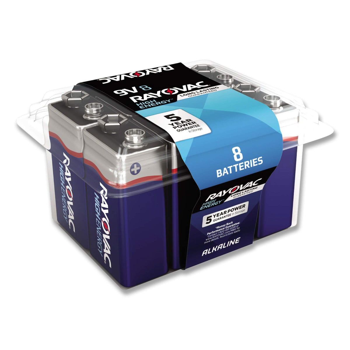 Rayovac A1604 8Ppf Alkaline Batteries Reclosable Pro Pack (9V, 8 Pk)