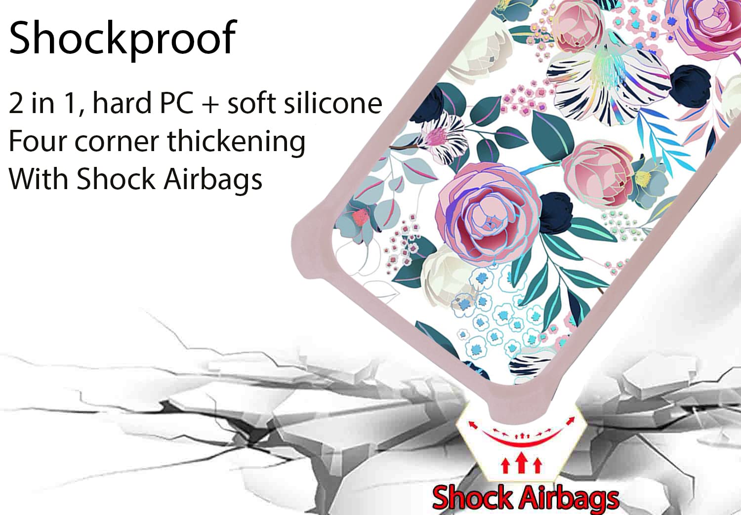 Blu Studio Mini 2023 Case Compatible With Blu Studio Mini 2023 Phone Case Cover [With Tempered Glass Screen Protector][Hard Pc +