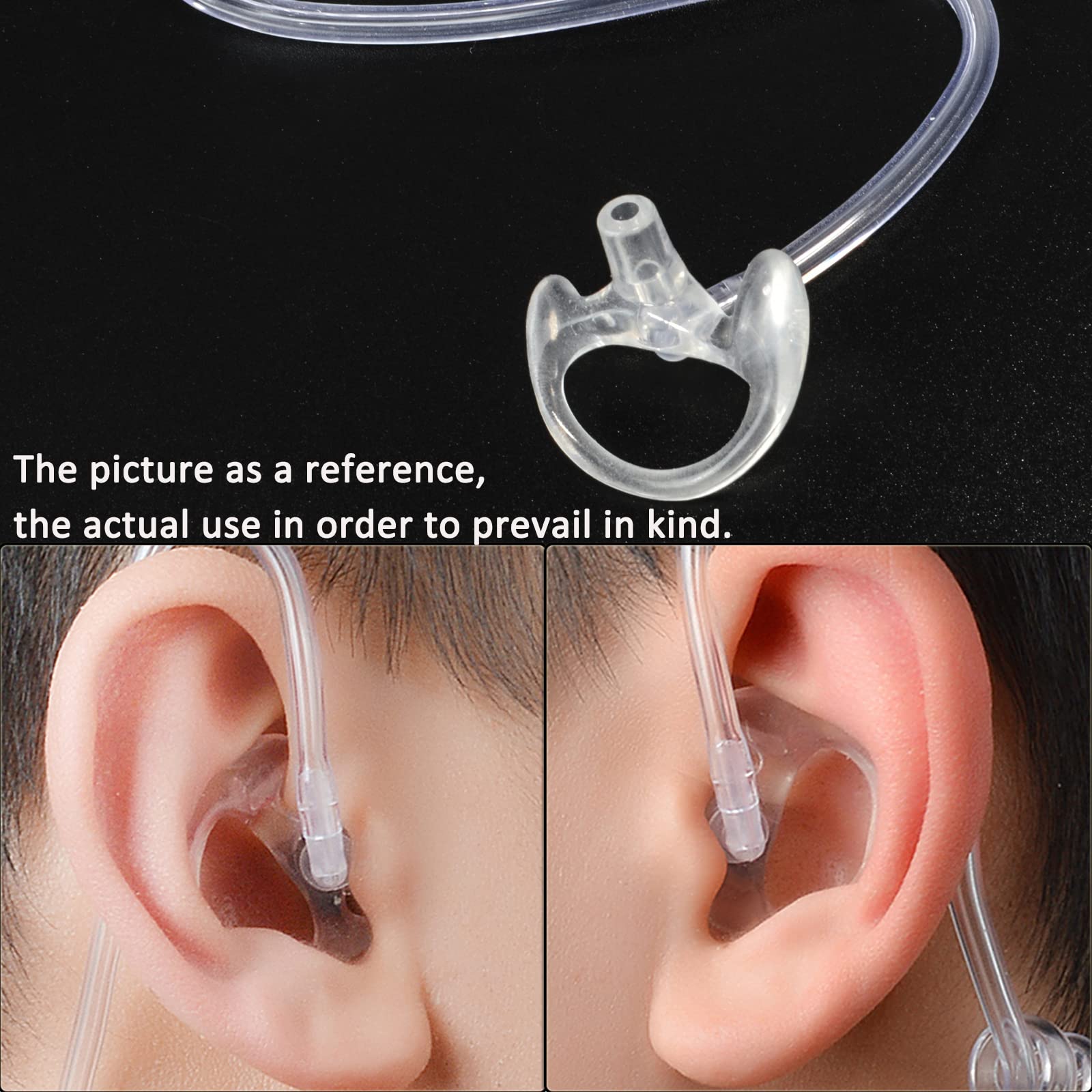 Hys Clear Soft Earmold Replacement Ear Pieces Flexible Open Ear Insert Earbuds For Transparent Air Acoustic Security Radio Surve