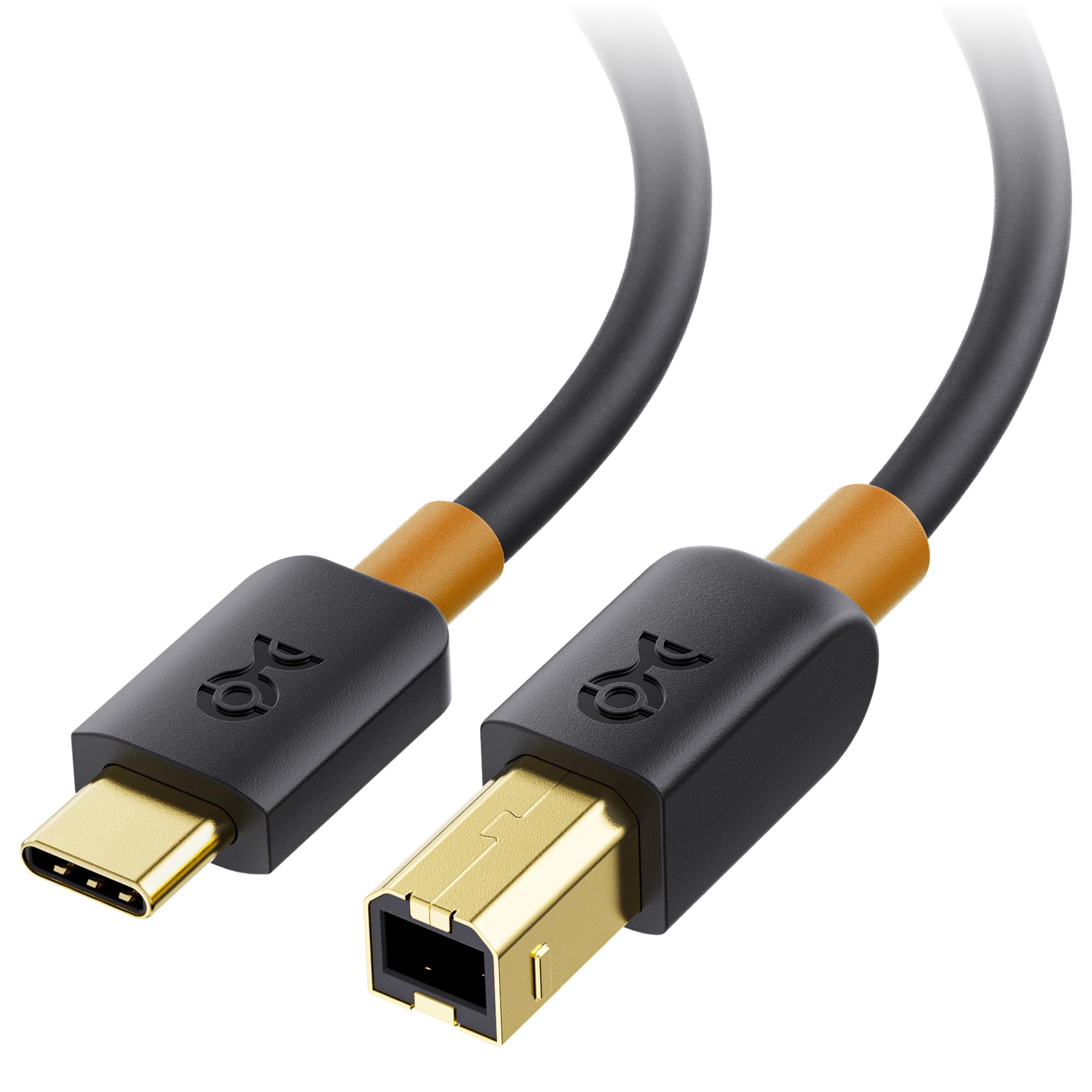 Cable Matters USB B to USB C Cable   6.6ft, USB C to USB B Cable, MIDI to USBC Cord, Compatible with Printer, MIDI Controller/Keyboard, Black