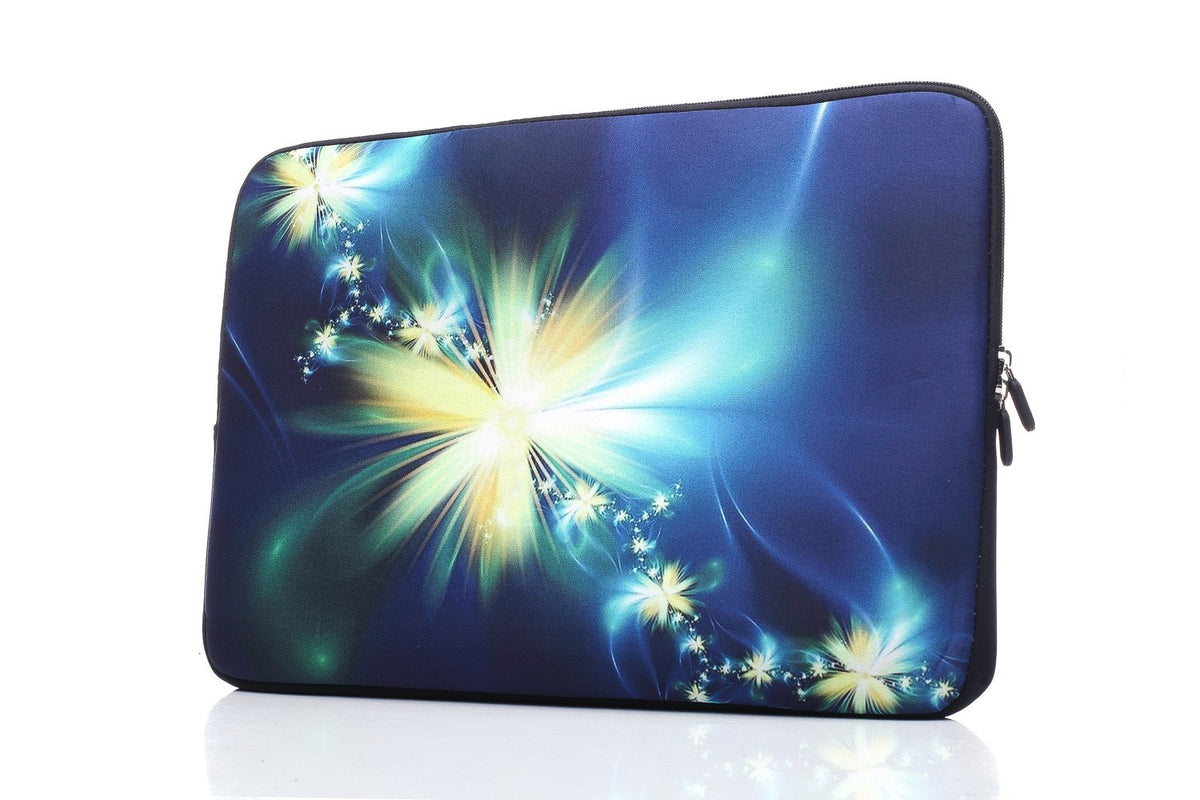 YIDA 15-15.6 Inch Laptop Sleeve Case Handle Bag Neoprene Cover, Flower