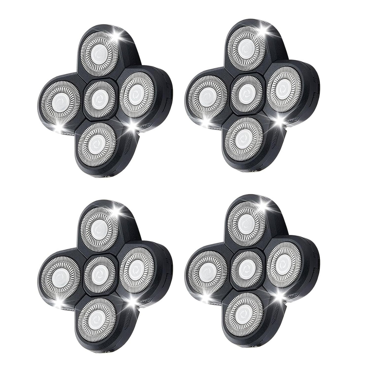 4Pcs 5 Heads Shaver Replacement Blades For Bald Men Head Shaver, 5 Blades Shaver Replacement Heads For Fre*Bird Electric Head Ha