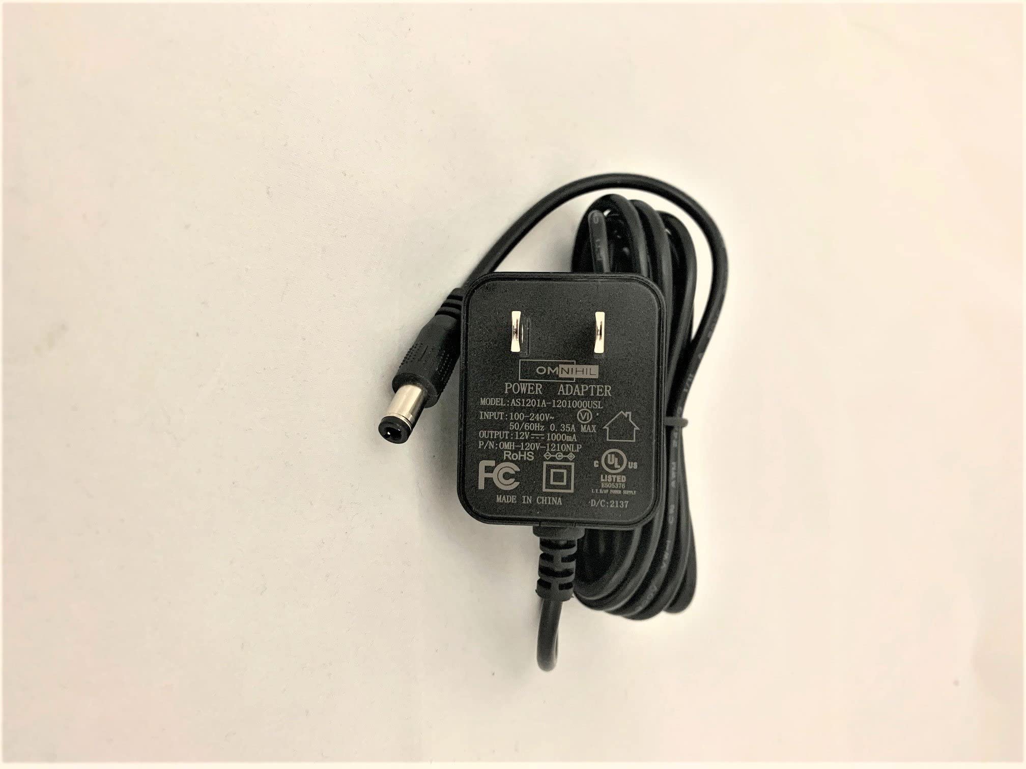 [Ul Listed] 8 Foot Long Omnihil Ac/Dc Power Adapter Compatible With Uniden Bearcat Radio Scanners Bc60Xlt 1, Bc 70Xlt, Bc 80Xlt,