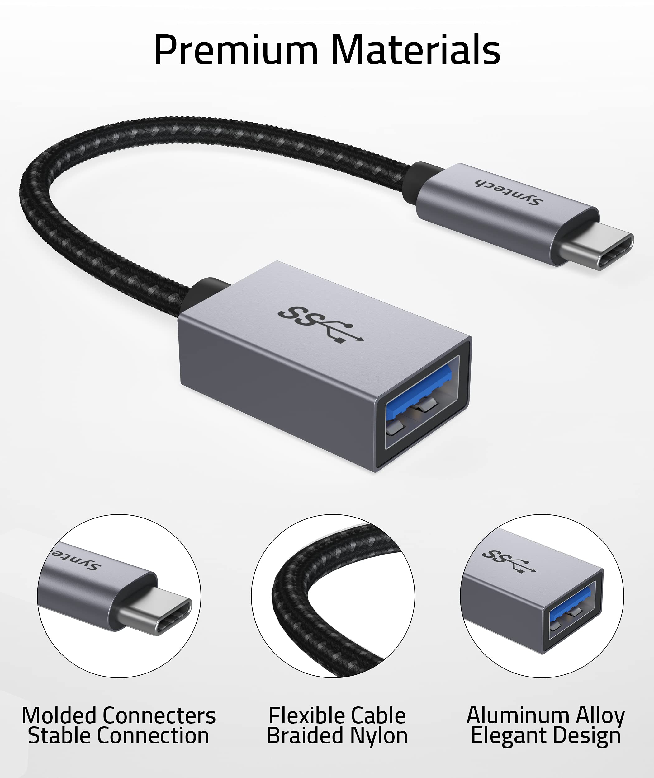 Syntech Usb C To Usb Adapter, 2 Pack Usb C To Usb3 Adapter,Thunderbolt 3 To Usb Female Adapter Otg Cable Compatible With Iphone