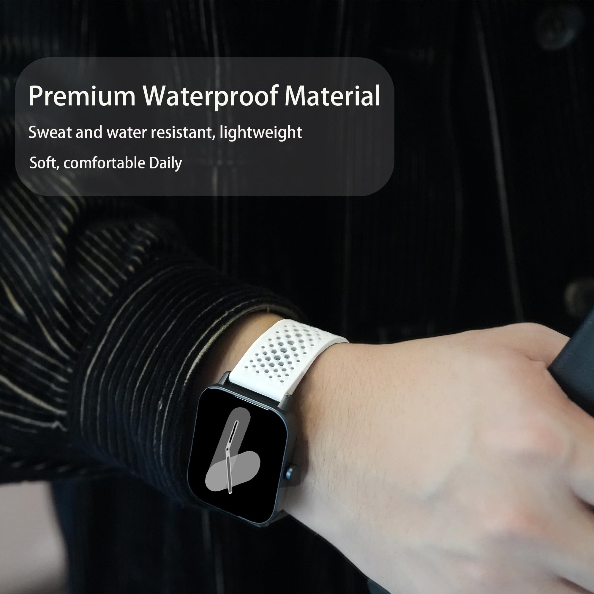 Lamshaw Compatible For Hirreo Smart Watch Bands, 22Mm Silicone Band With Metal Buckle Compatible For Lige, Hirreo Fv12, Fv14, Fv