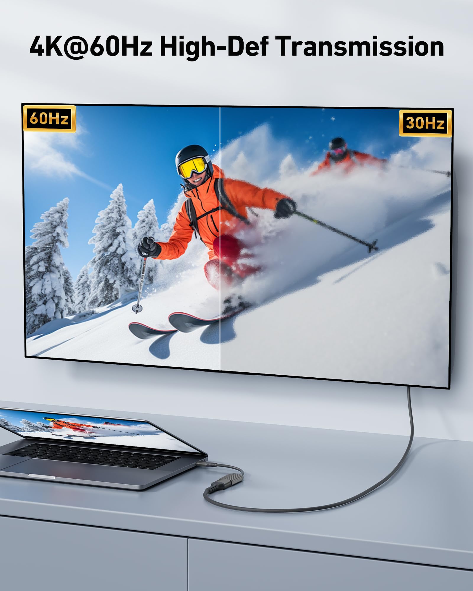 Acer Usb C To Hdmi Adapter 4K@60Hz, Type C (Thunderbolt 3/4) Hdmi Converter For Monitor, Usb C To Hdmi Connector, Compatible Wit