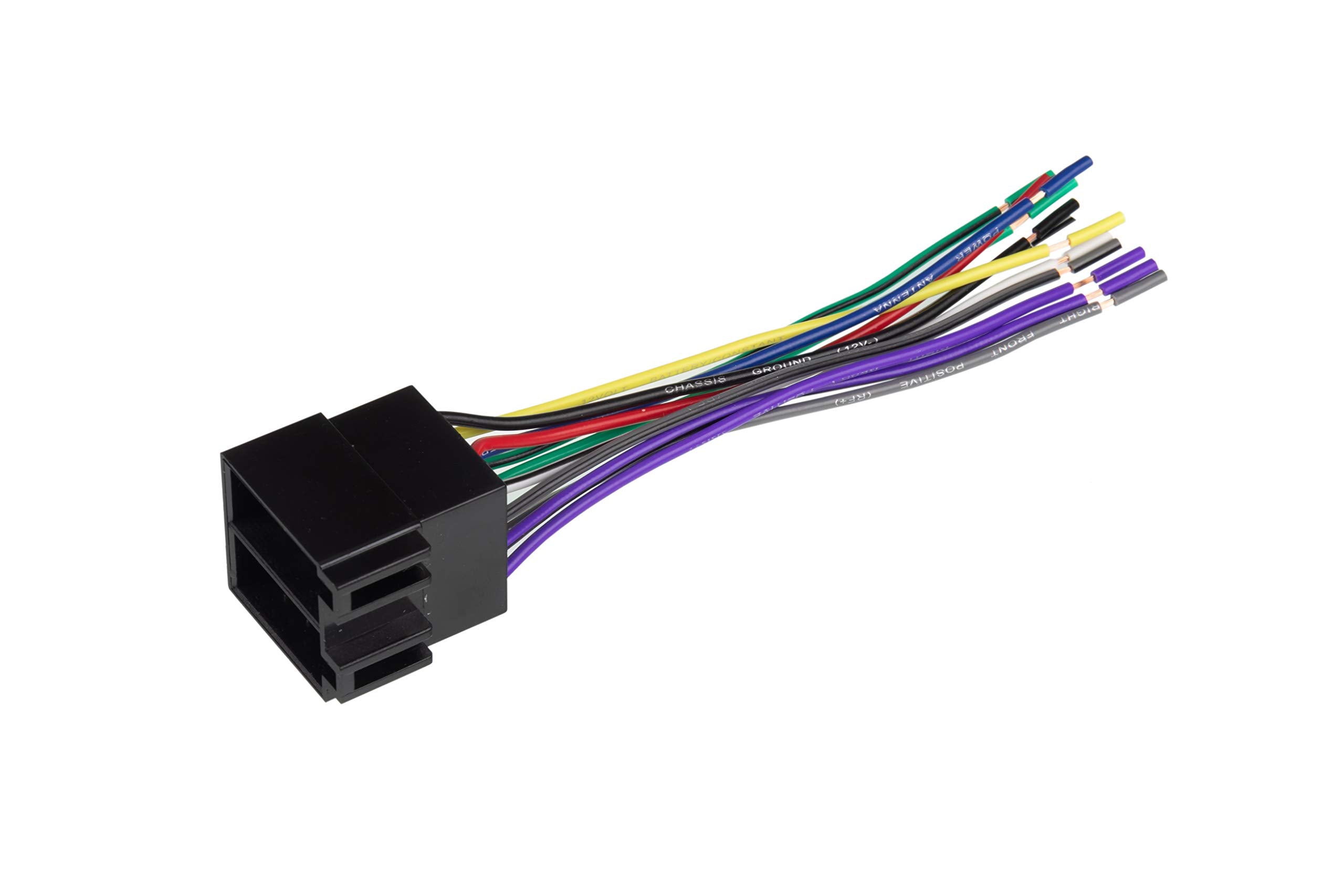 Scosche HY10B Compatible with Select 2008 14 Hyundai, Kia Power/Speaker Connector / Wire Harness for Aftermarket Stereo Installation with Color Coded Wires,black