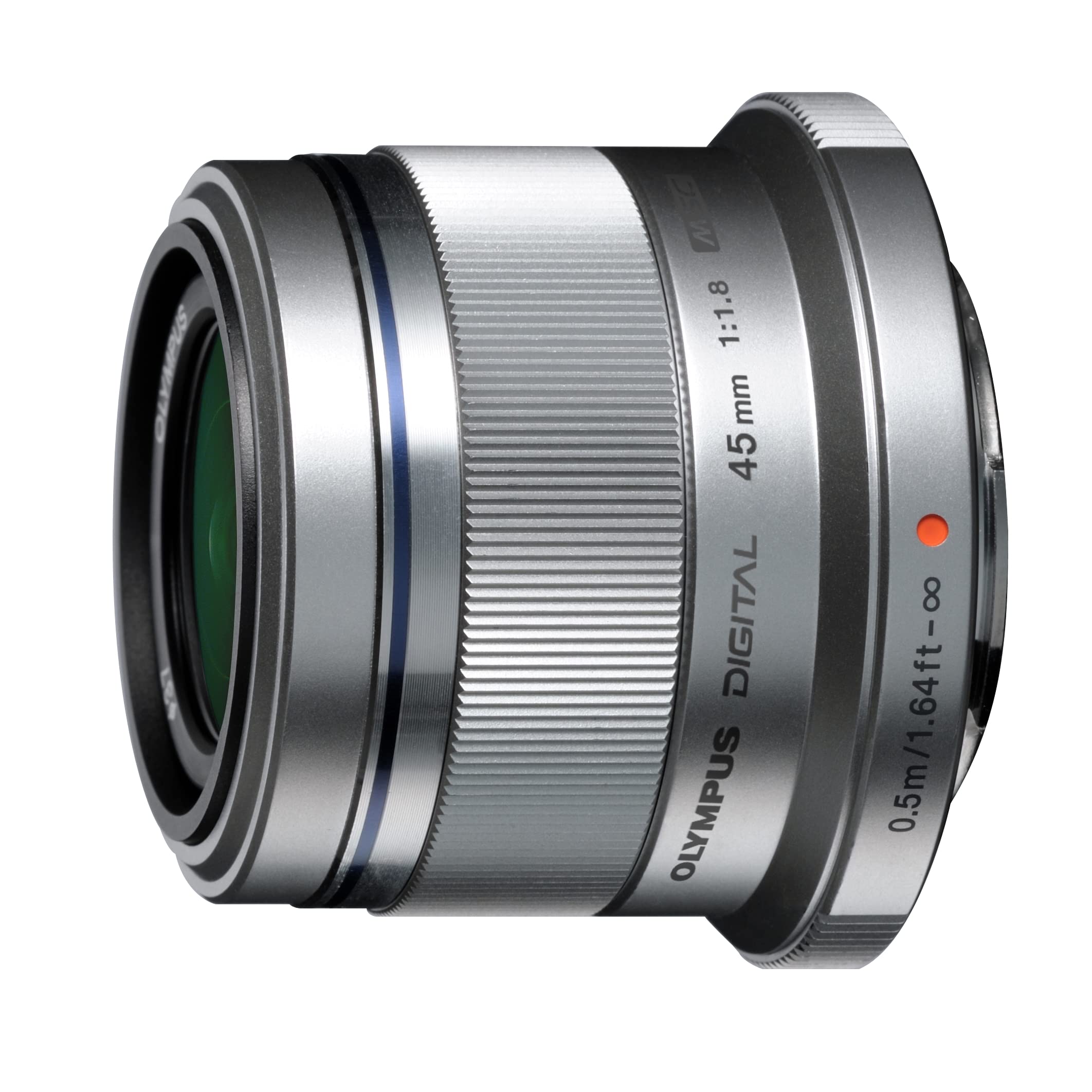 Olympus M. Zuiko Digital Ed 45Mm F1.8 (Silver) Lens For Micro 4/3 Cameras   International Version (No Warranty)