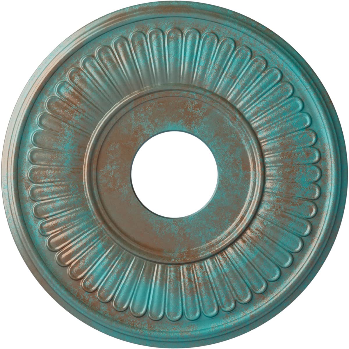Ekena Millwork Berkshire Ceiling Medallion, Copper Green Patina