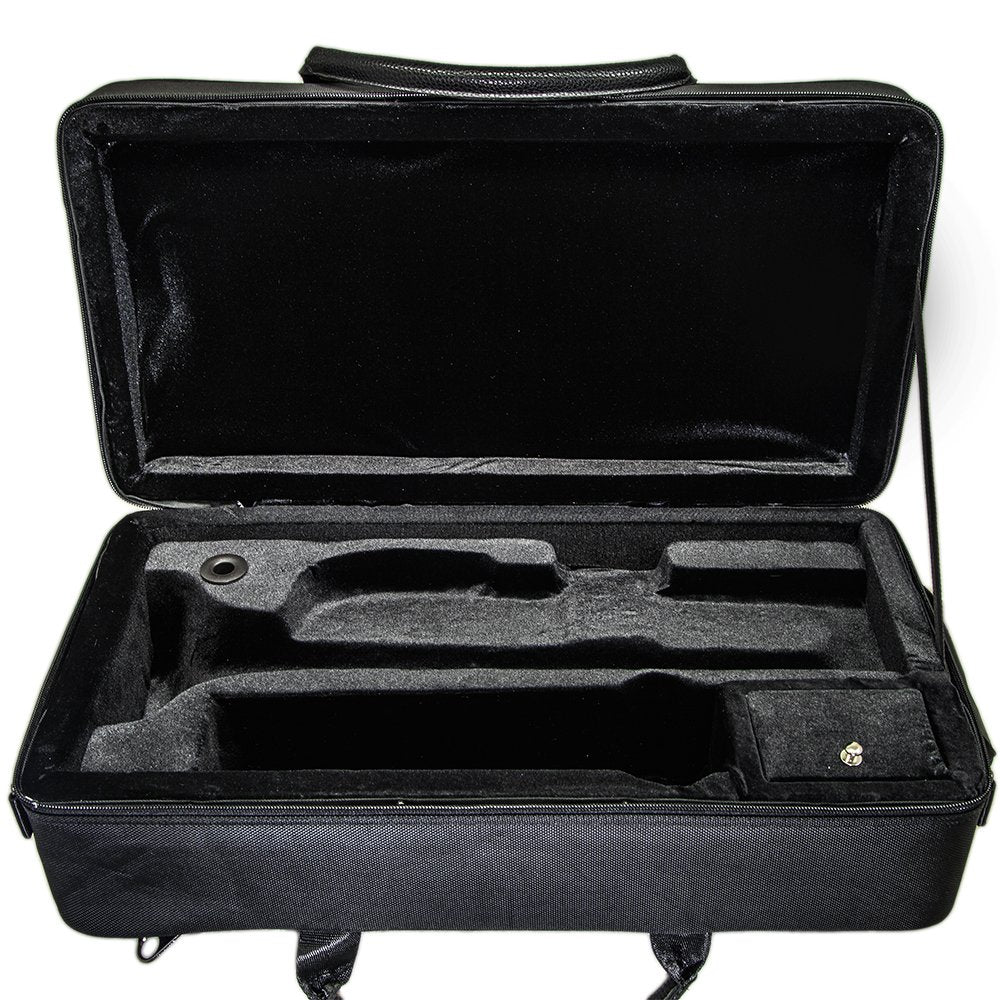 Paititi Lightweight Trumpet Case, Strong, Durable With Backpack Straps Black/Blue