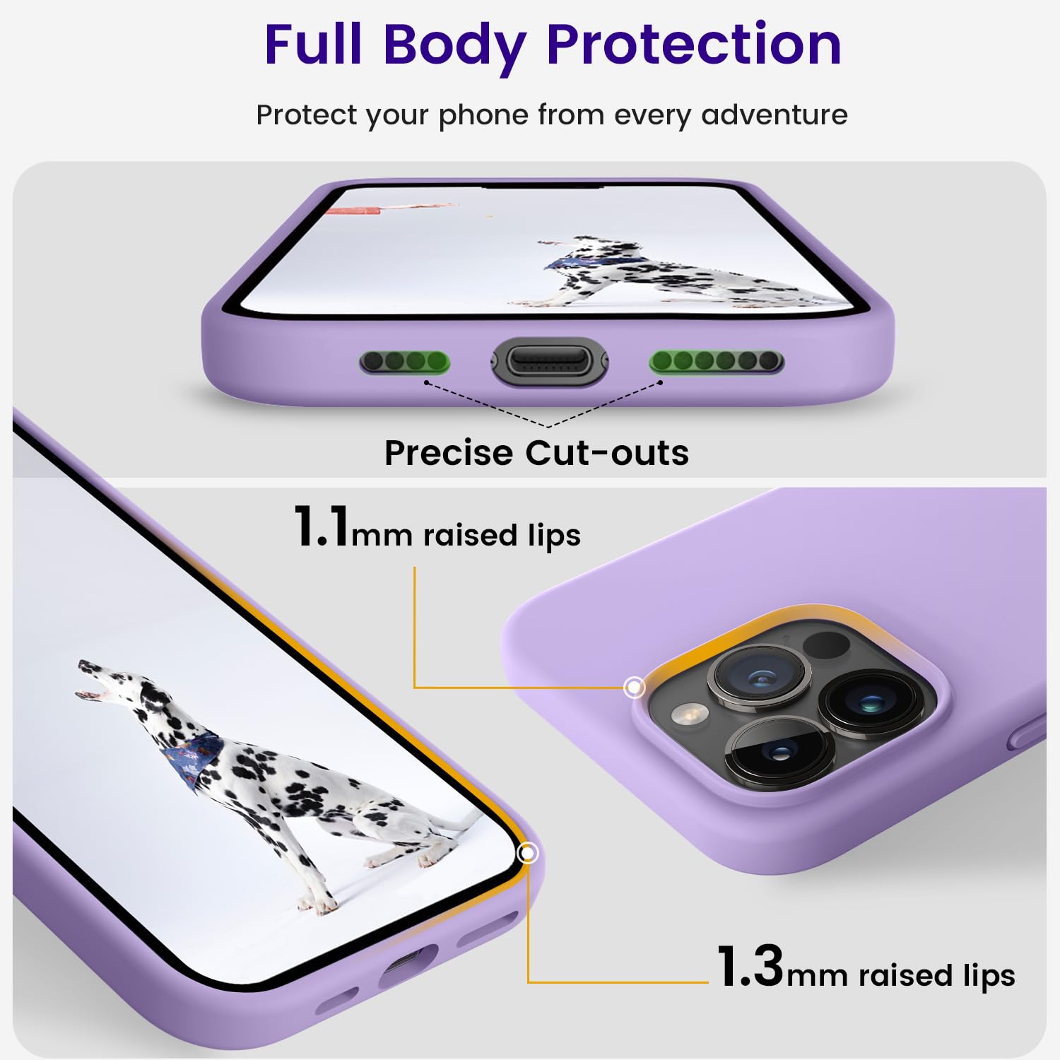 Otofly Compatible With Iphone 15 Pro Max Case, Silicone Shockproof Slim Thin Phone Case For Iphone 15 Pro Max (6.7 Inch), (Light