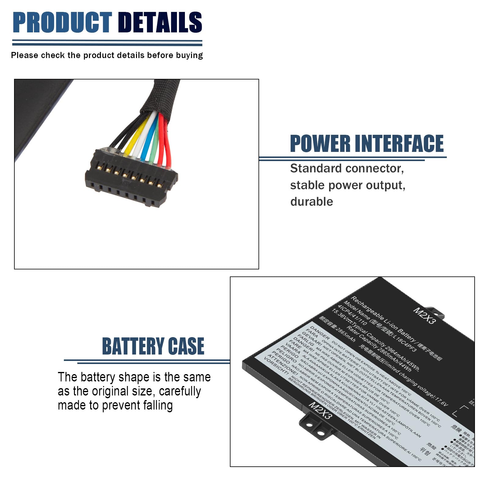 L18C4Pf3 Laptop Battery For Lenovo Ideapad C340 14Api C340 14Iml C340 14Iwl S540 14Api S540 14Iml S540 14Iwl Flex 14Iml Flex 14I