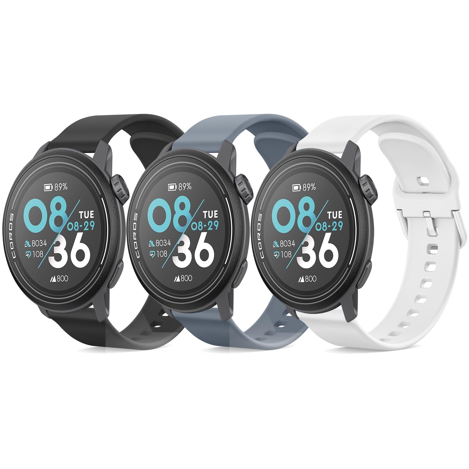 Meliya Bands For Coros Pace 3 / Apex 2 Pro/Apex Pro/Apex 46Mm Smart Watch Bands, 22Mm Soft Tpu Sport Strap Replacement Band For 