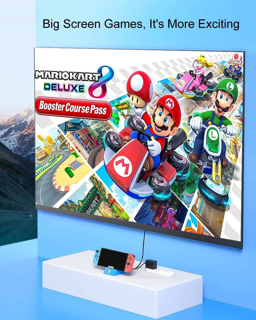 Yigorn Switch Dock For Nintendo Switch, Portable Nintendo Switch Docking Station For Tv With 4K Hdmi/Usb 3.0/ Usb C Charging Por