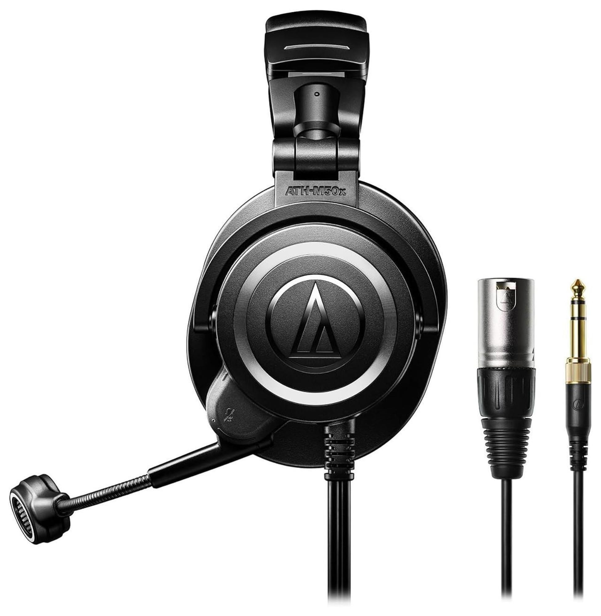 Audio-Technica Ath-M50Xsts Streamset Streaming Headset - Black Bundle With Case, Stand, Xlr Cable, And Austin Bazaar Polishing C