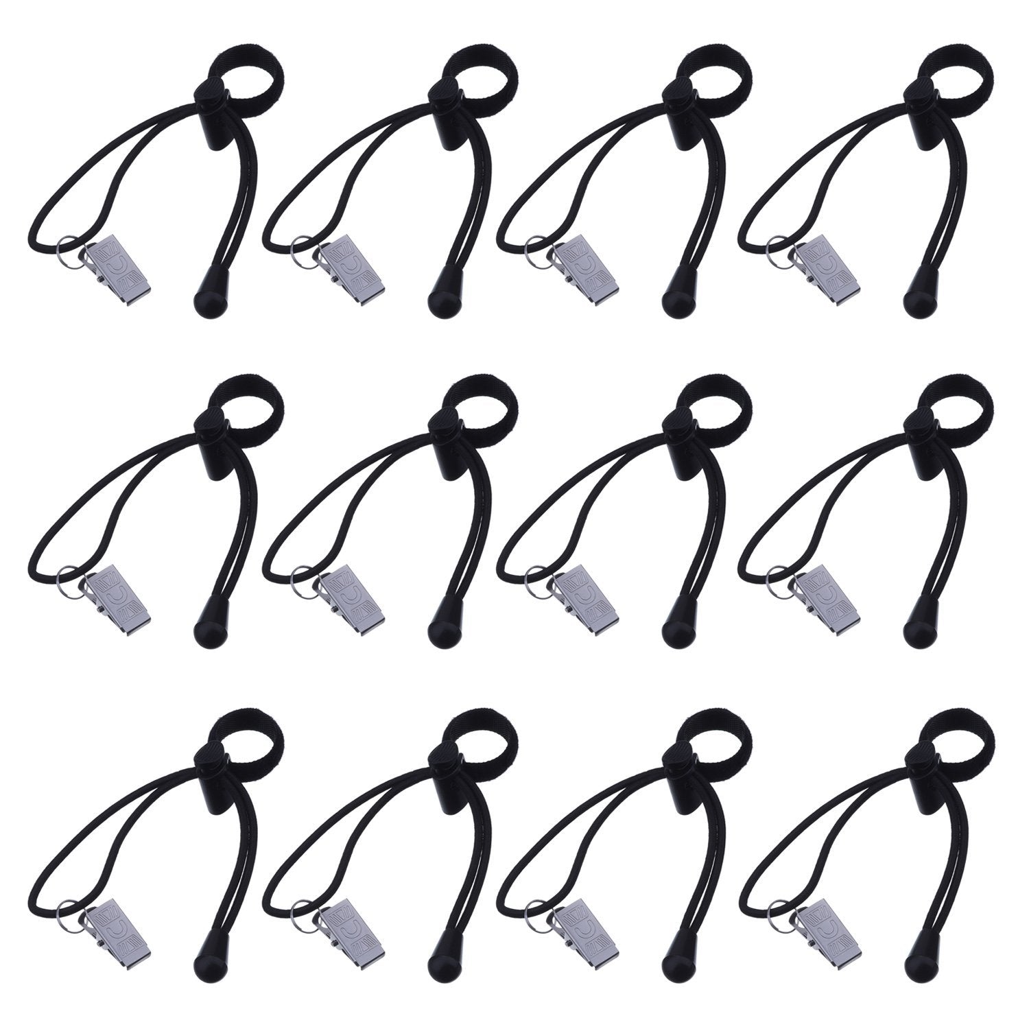 Backdrop Background Clips Holder For Photo Video Studio, 12 Pack, Black