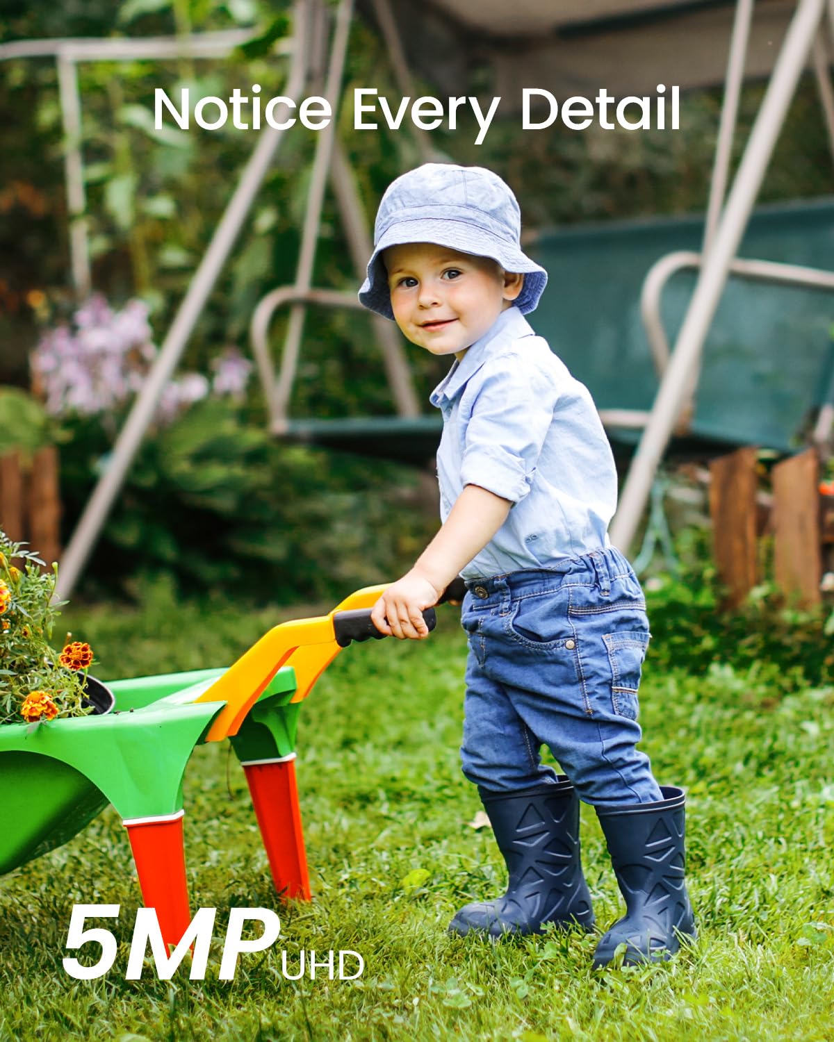 Aosu Add On Cam, 3K/5Mp Solar Security Camera Wireless Outdoor, Requires Solarcam/Wirelesscam System'S Homebase (Not Doorbell Ho