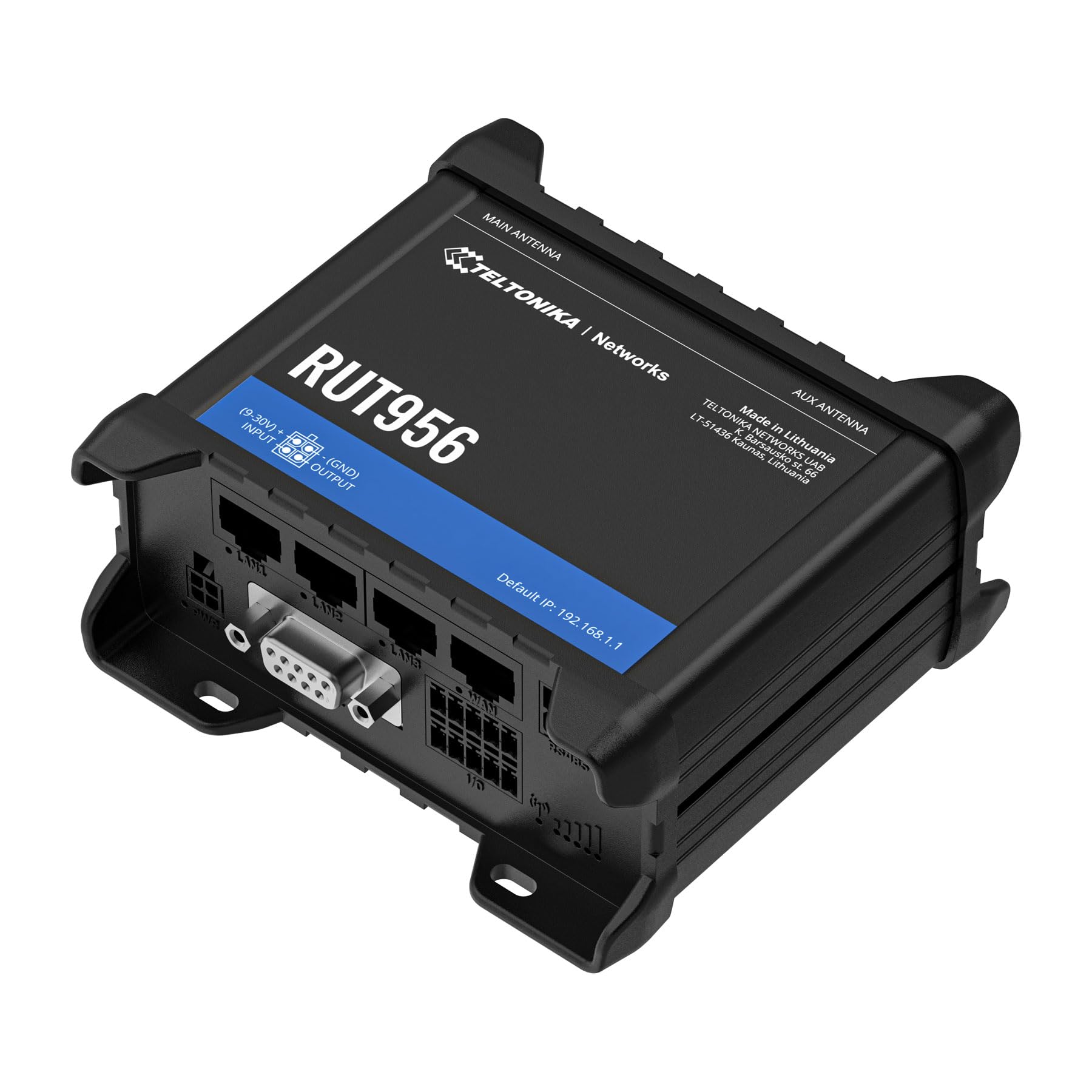 Rut956 (Eu) 4G Lte Router Teltonika Rut956, Cellular, Rut956 (Teltonika Rut956, Cellular Network Router, Black, Aluminium, Plastic, Din Rail, Industrial, Fast Ethernet)