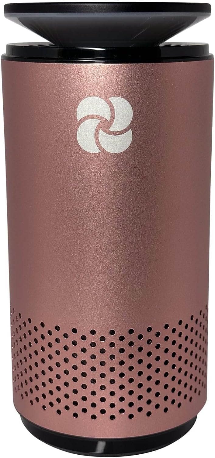 Kiki Pure A2 Uv & Hepa Portable Air Purifier   5.6In Tall, 11 Oz. Ideal For Travel, In Car, Mini Air Purifier, Rose Gold.