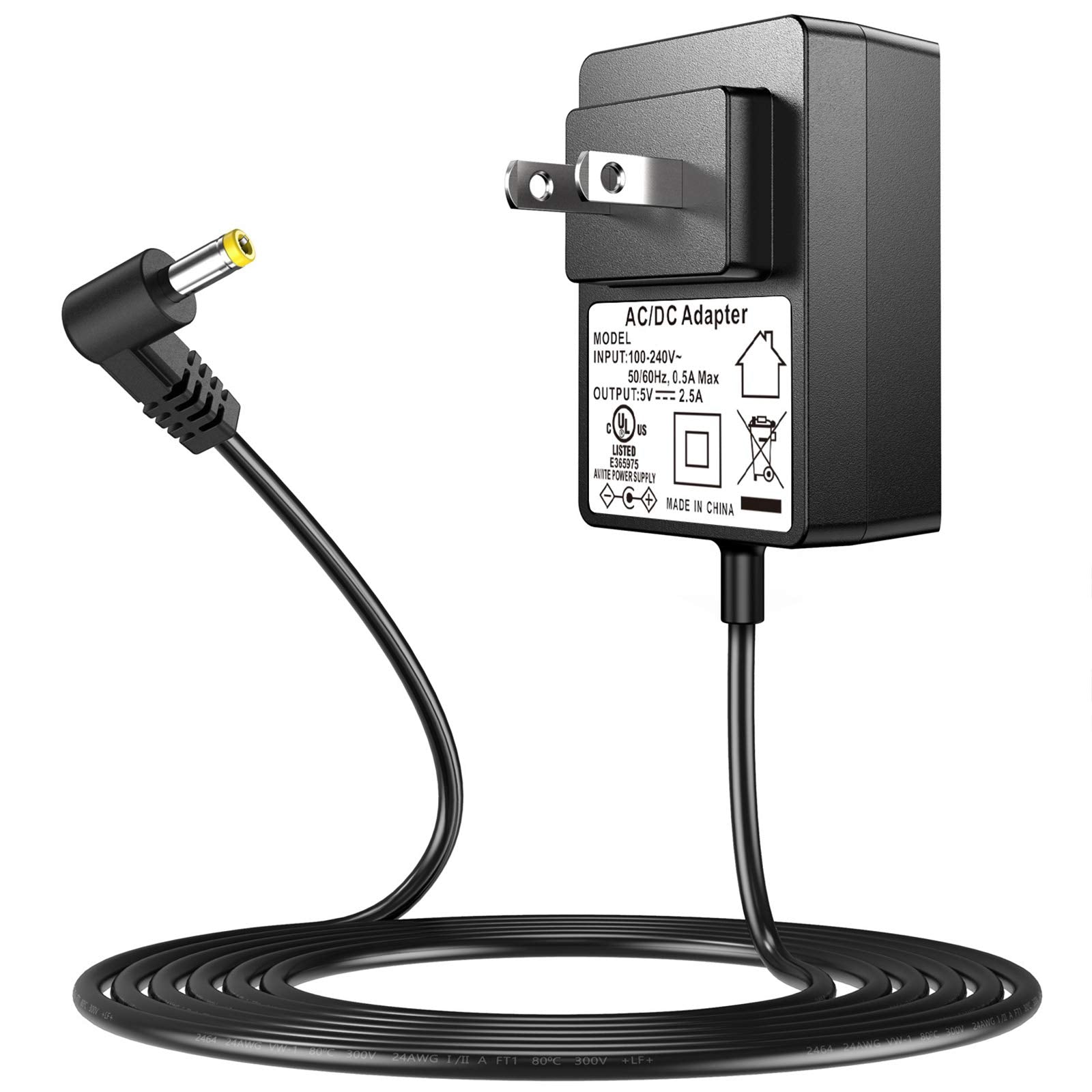 Soulbay 5V Power Adapter For Panasonic K2Ghyys00002 Hd Camcorders Hc V180K Hc V380K Hc V770 Hc V777 Vx870 Vx878 Hc V360Ms Hc W580 Hc Wx970 Video Camcorder Charger Replacement Dc Cable, Ul Listed