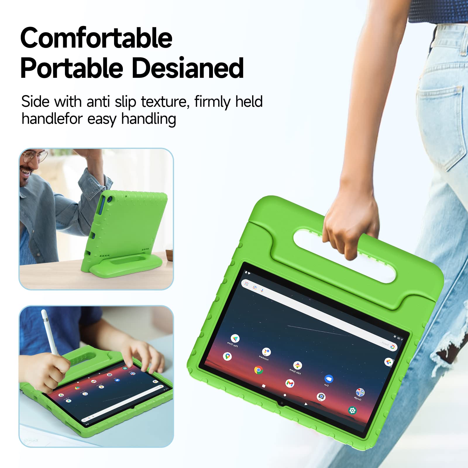 Merocab Case For Onn 2022 Gen 3 Tablet 10.1''(Model:100071485), Onn 10.1 2022 Kids Case Friendly Light Weight Shock Proof Durabl