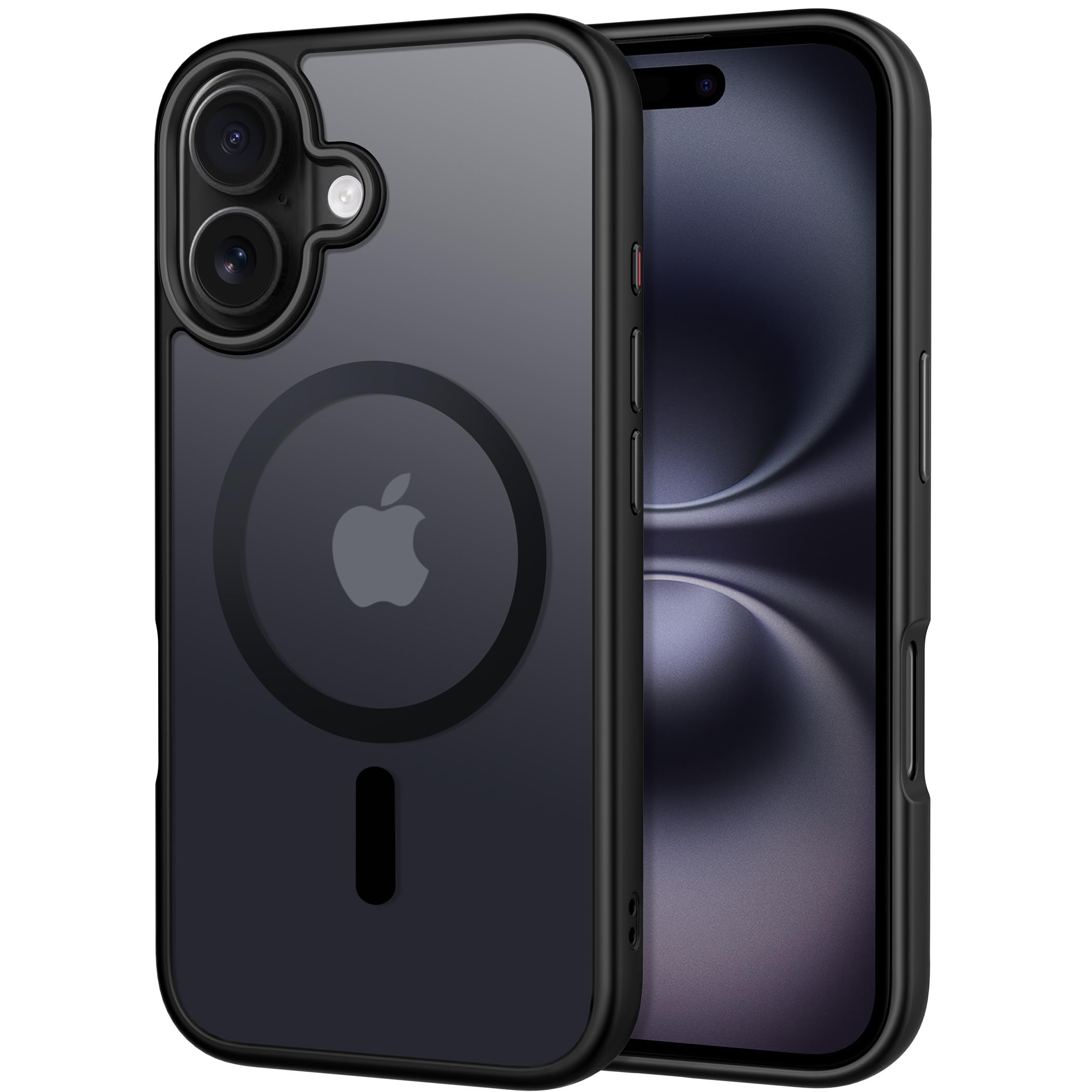 CACOE Magnetic Case for iPhone 16 6.1 inch-Compatible with MagSafe & Magnetic Car Phone Mount,Not Yellowing Anti-Scratch (Matte 