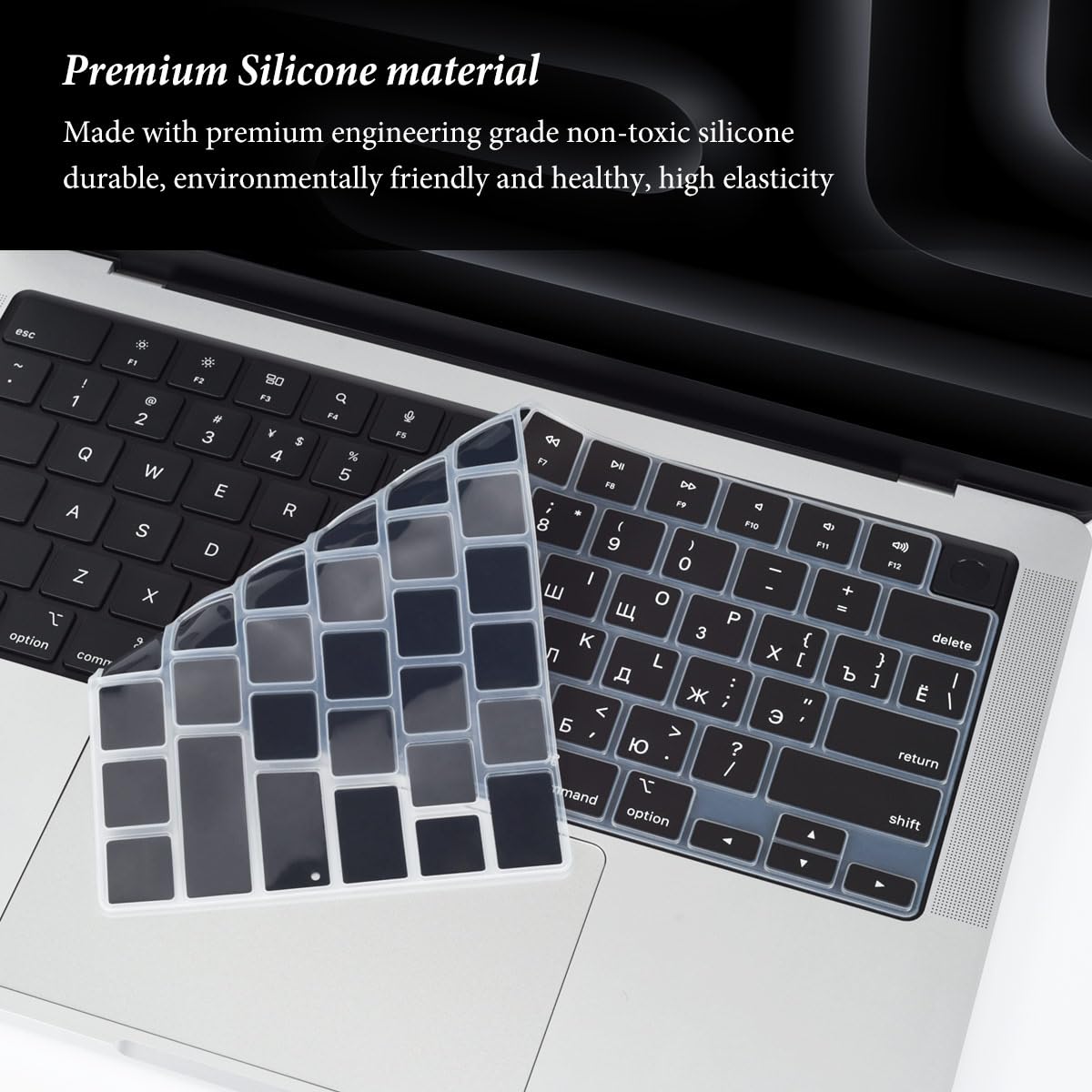 Russian Keyboard Cover Skin For 2023 2022 2021 Apple Macbook Pro 14 A2992 A2918 A2442 A2779 M3 M2 M1 Pro/Max Chip,Macbook Pro 16