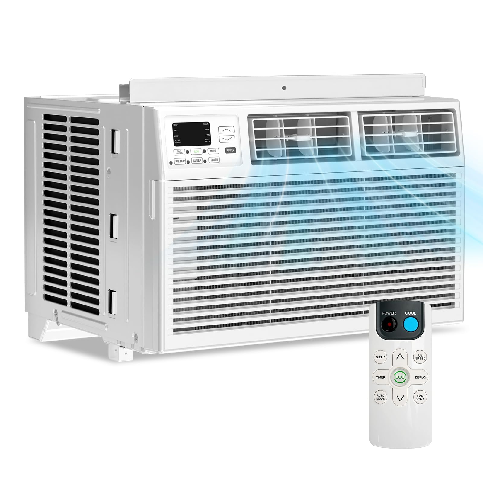 Electactic 8000 Btu Window Air Conditioner,AC Window Unit Up to 350 Sq.Ft,24H Timer,Remote Control,Easy Install,Air Conditioner