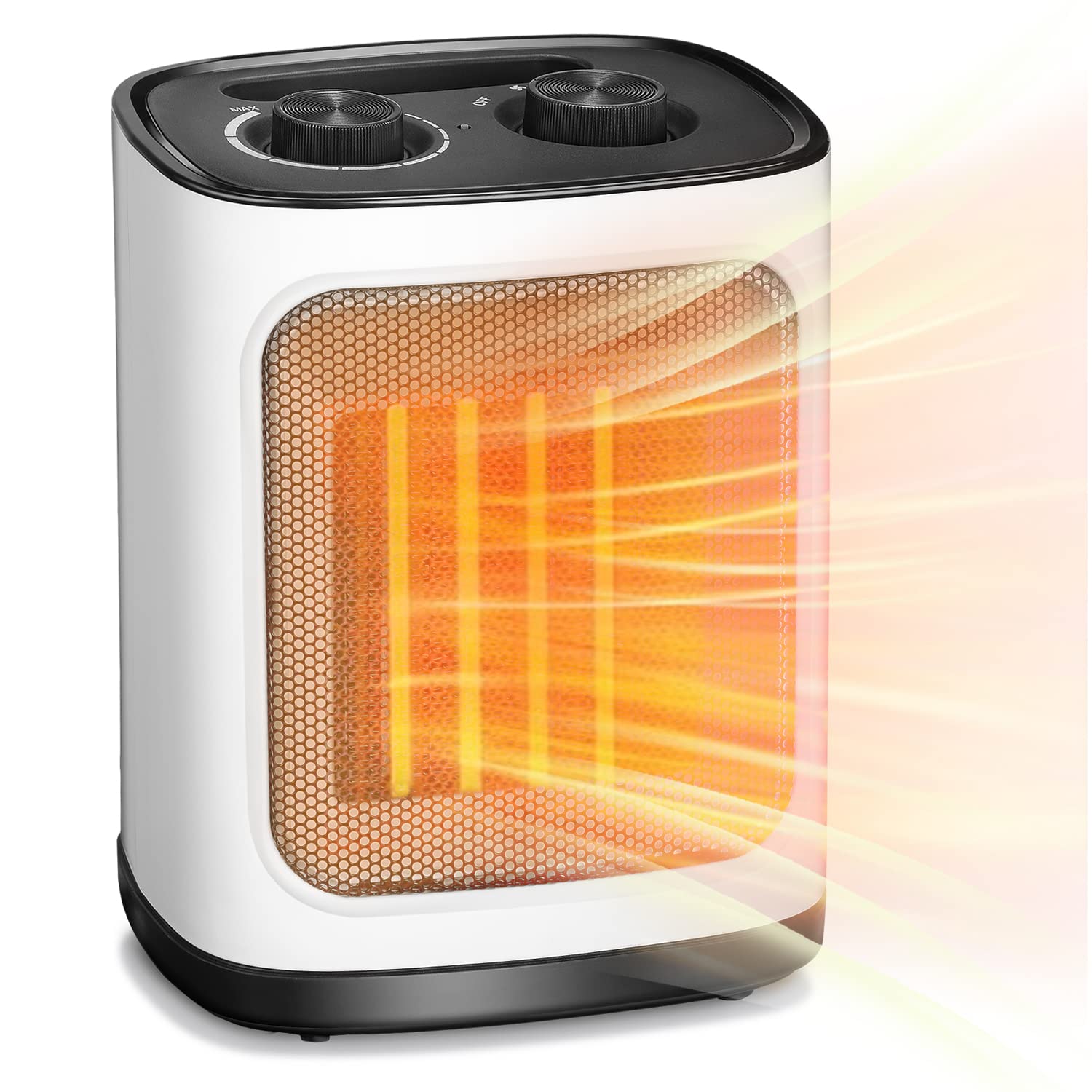 Cowsar Portable Space Heaters For Indoor Use 1500W Small Space Heater With Thermostat Personal Desk Heater For Office Bedroom