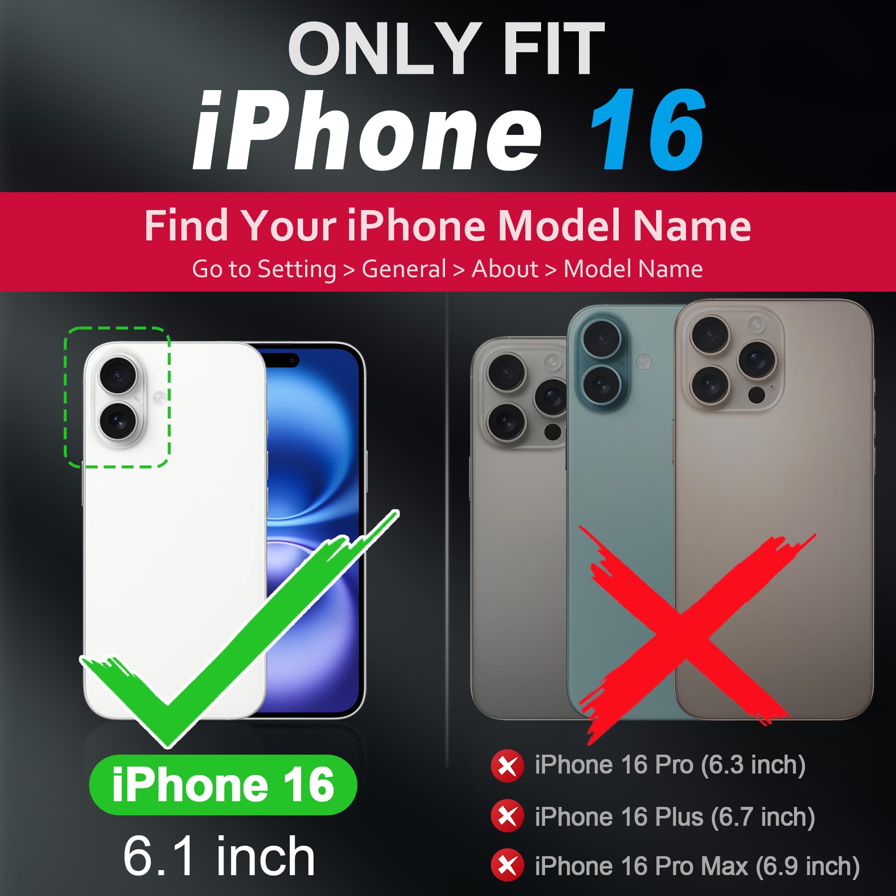 Shieldon Case For Iphone 16 6.1'', Top Grain Vintage Crazy Horse Leather Magnetic Wireless Charging Slim Non-Slip Shock-Absorben