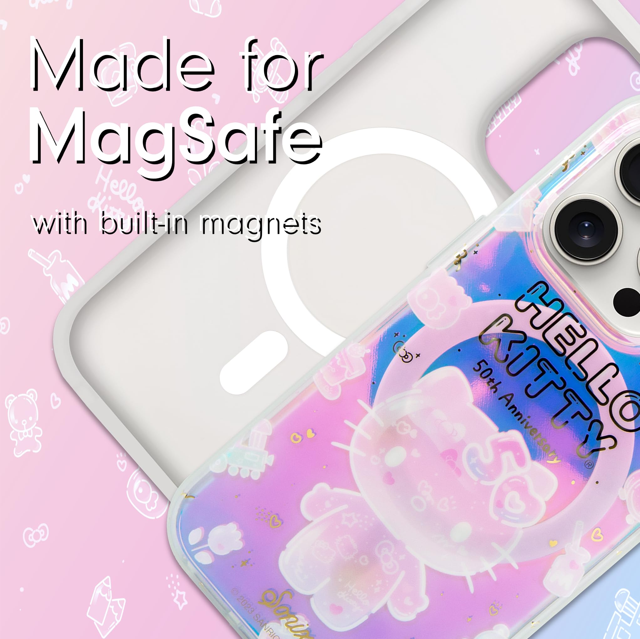 Sonix X Sanrio Phone Case For Iphone 15 Pro | Compatible With Magsafe | 10Ft Drop Tested | Hello Kitty 50Th Anniversary