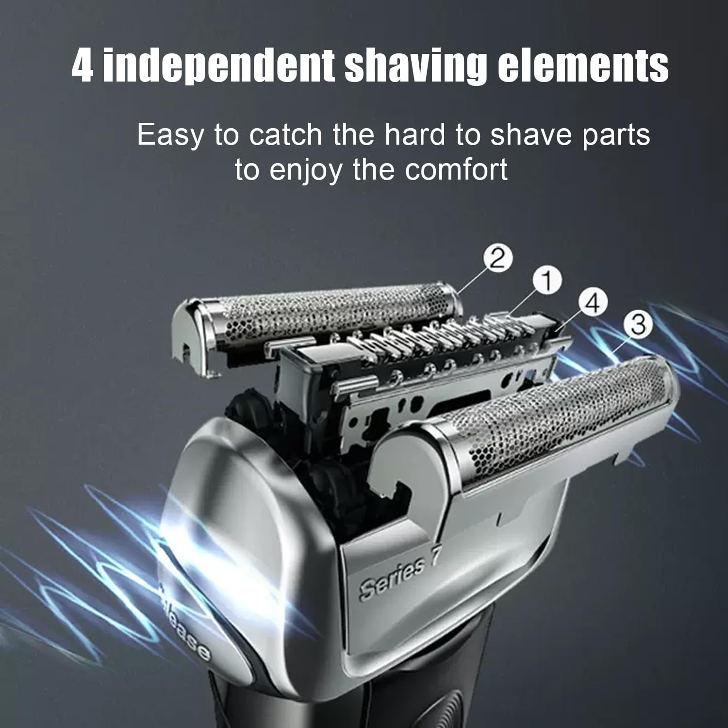 70S Series 7 Replacement Head Compatible With Braun Series 7 Shavers Replacement Blades,For Braun Shavers 720Cc, 730Cc, 735S, 75