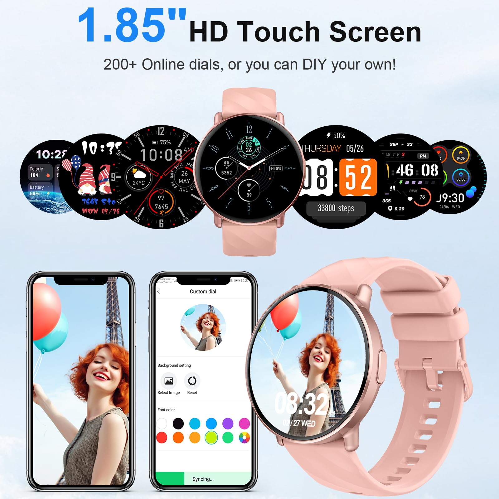 Smart Watches For Men Women, 1.39Hd Touch Screen Smartwatch With Bluetooth Calls And Dialing Function, 112+ Sports Modes Fitness