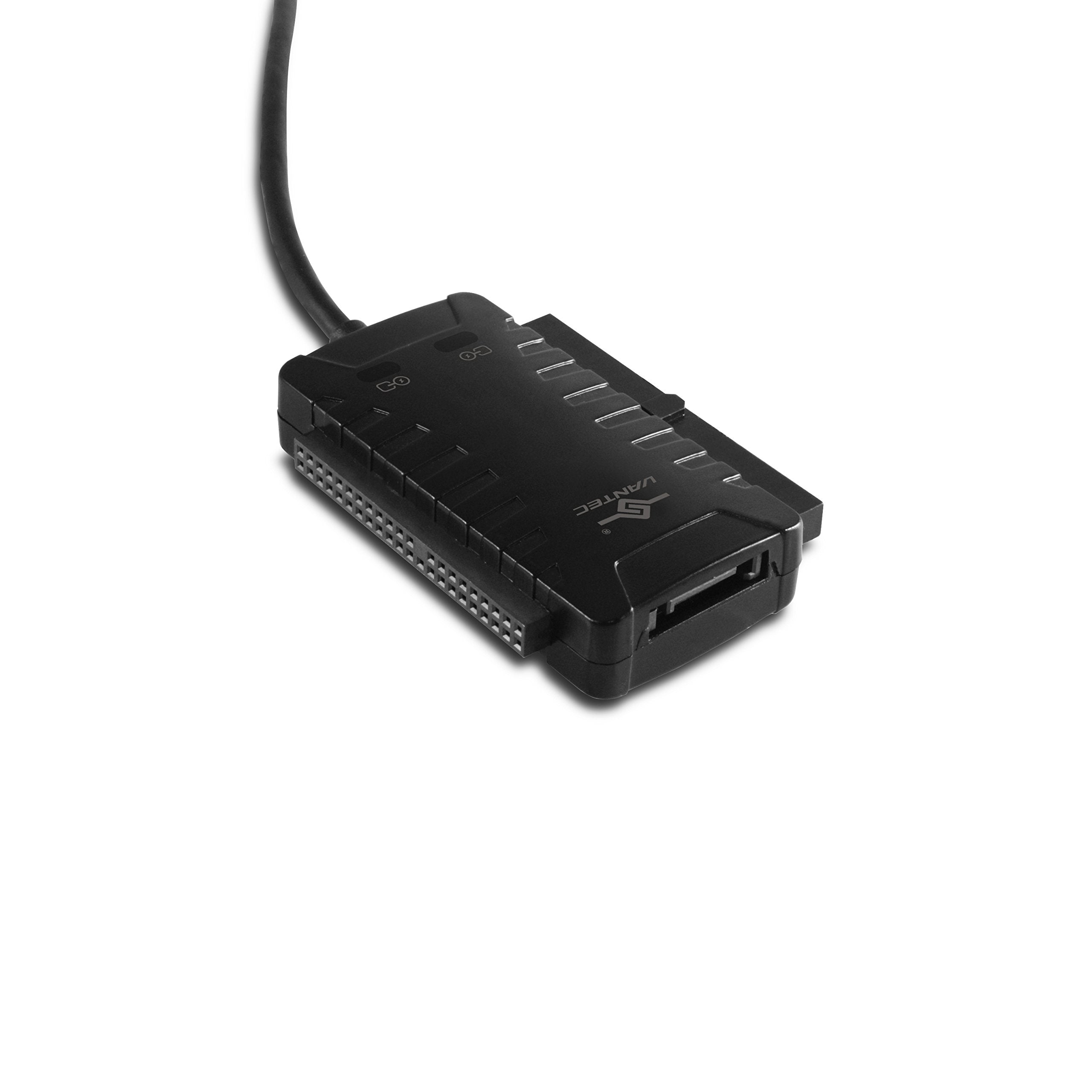 Vantec SATA/IDE to USB 3.0 Adapter, Small, Black, Model CB-ISA225-U3, Copper Material
