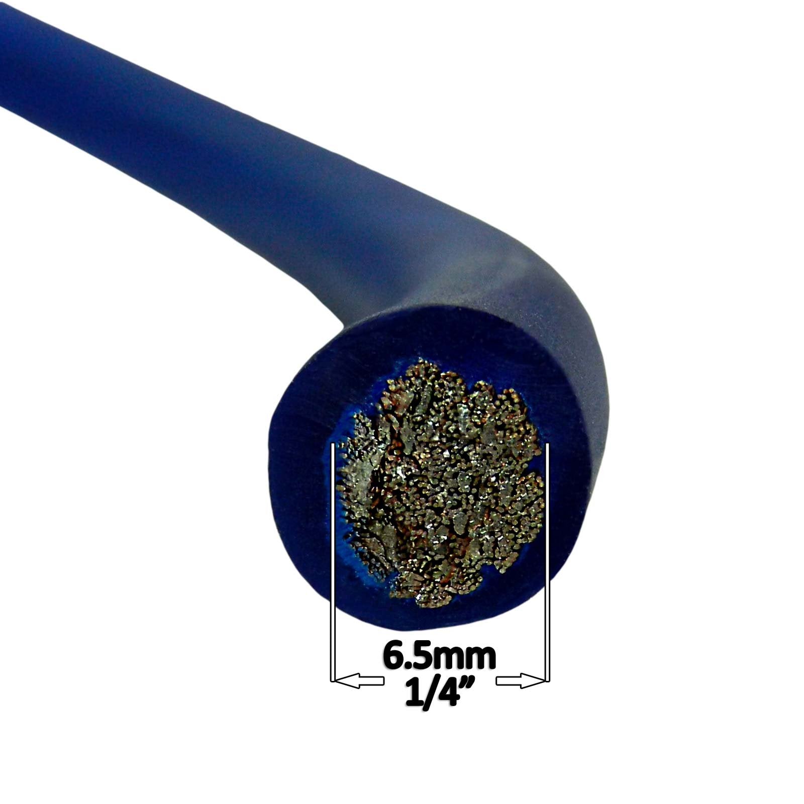 Bass Rockers 4 Awg 20Ft Flexible Power Ground Cable Blue Coating