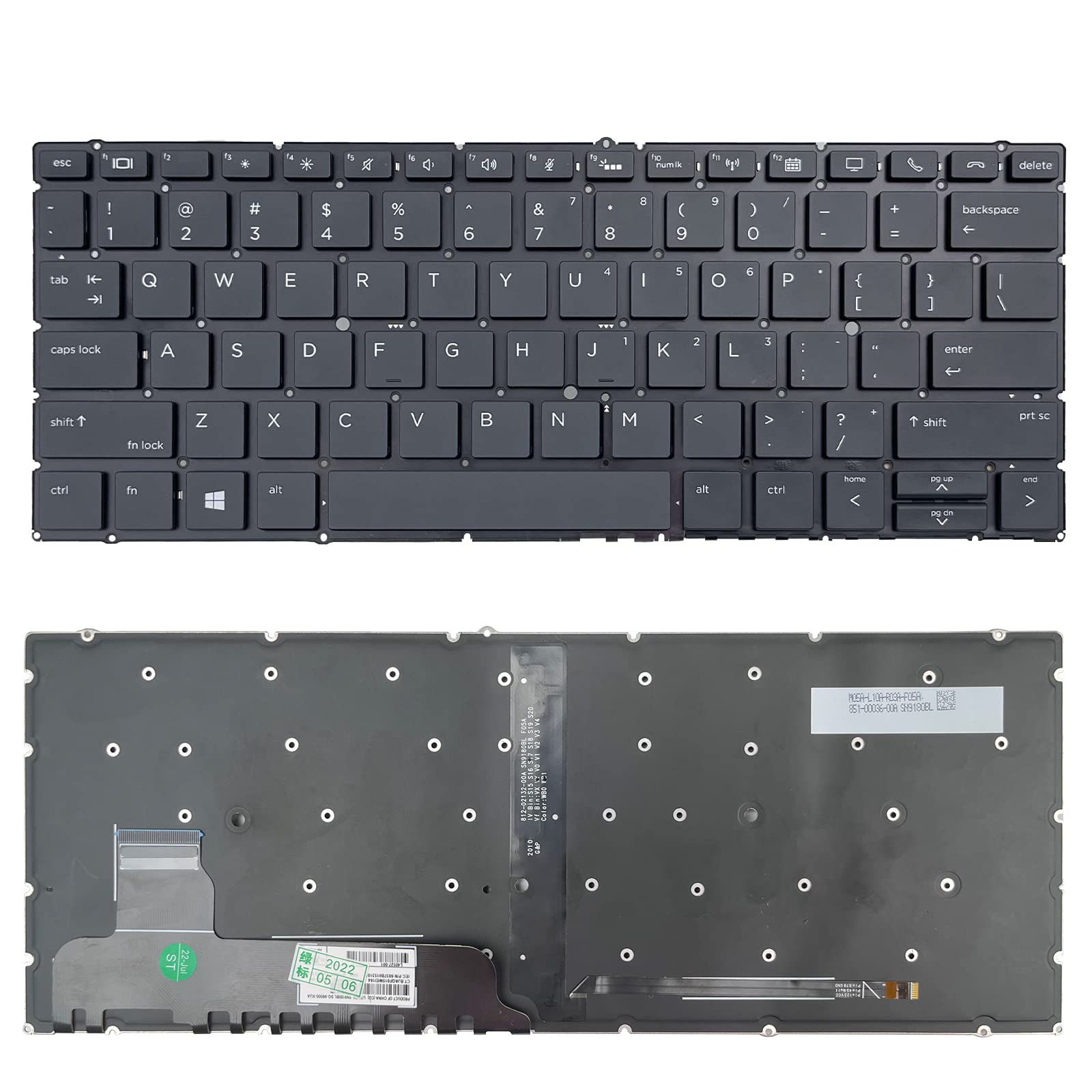 Tlbtek Backlight Laptop Keyboard Replacement Compatible With Hp Elitebook X360 830 G5 830 G6 L40527 061 L40527 B31 Series Laptop