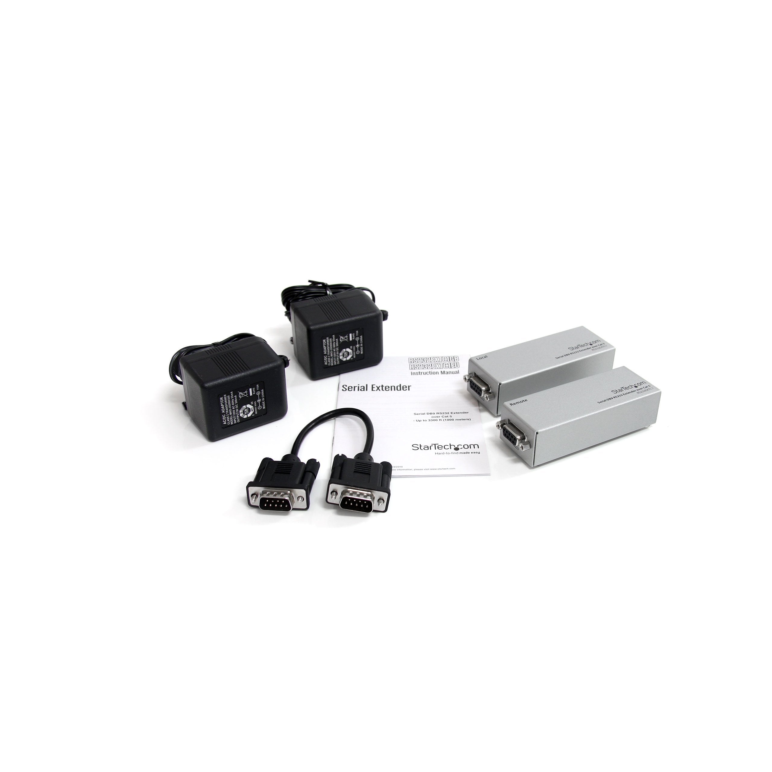 Startech.Com Serial Db9 Rs232 Extender Over Cat 5   Up To 3300 Ft (1000 Meters) (Rs232Extc1),Silver