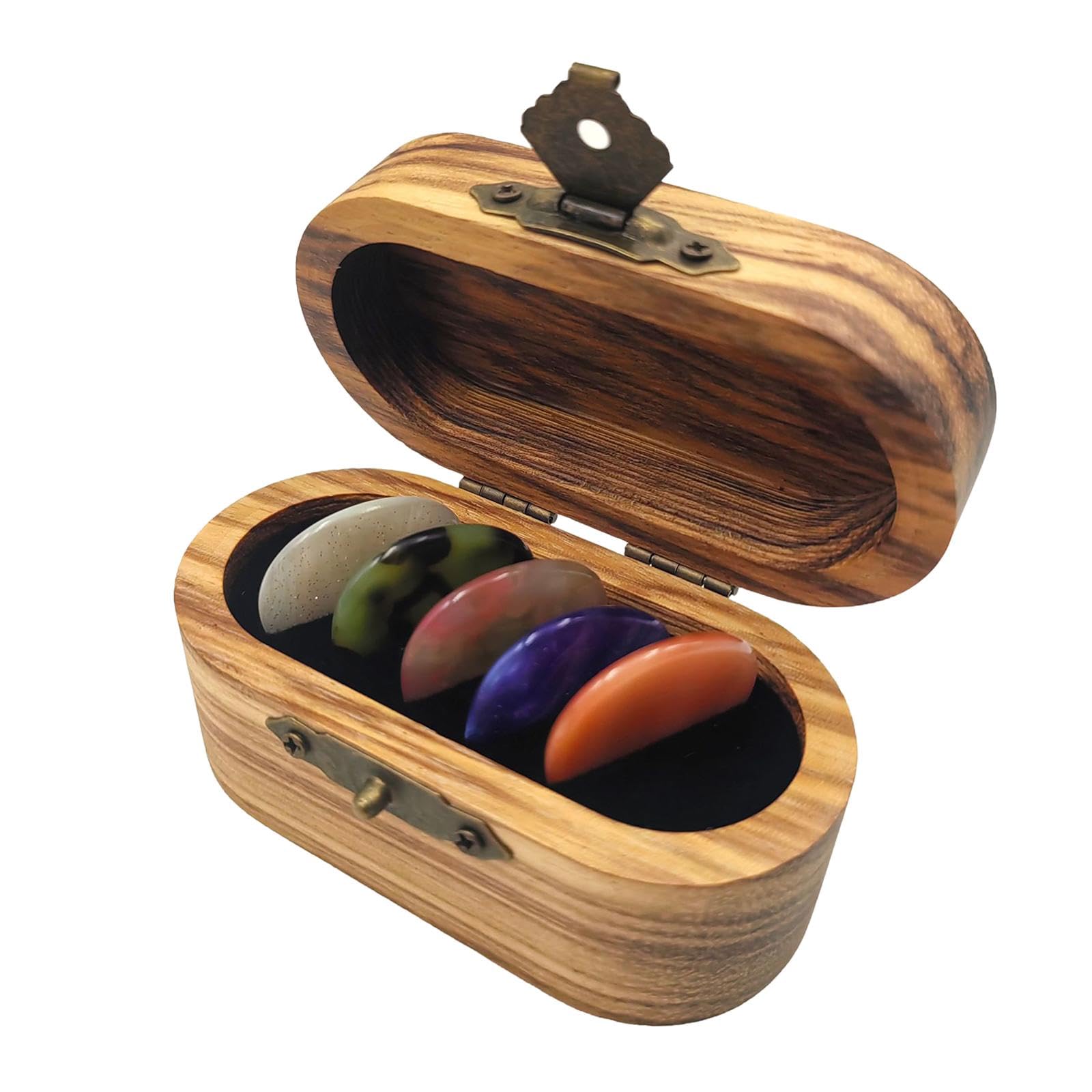 Zoomella Guitar Pick Box Wooden Guitar Pick Case For Friends Guitarists Birthday Gift|Picks|Musical Instruments & Gear
