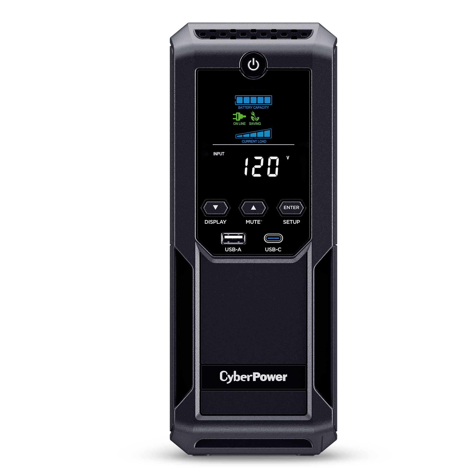 Cyberpower Cp1350Avrlcd3 Intelligent Lcd Ups System 1350Va815W 12 Outlets 2 Usb Ports Avr Mini Tower