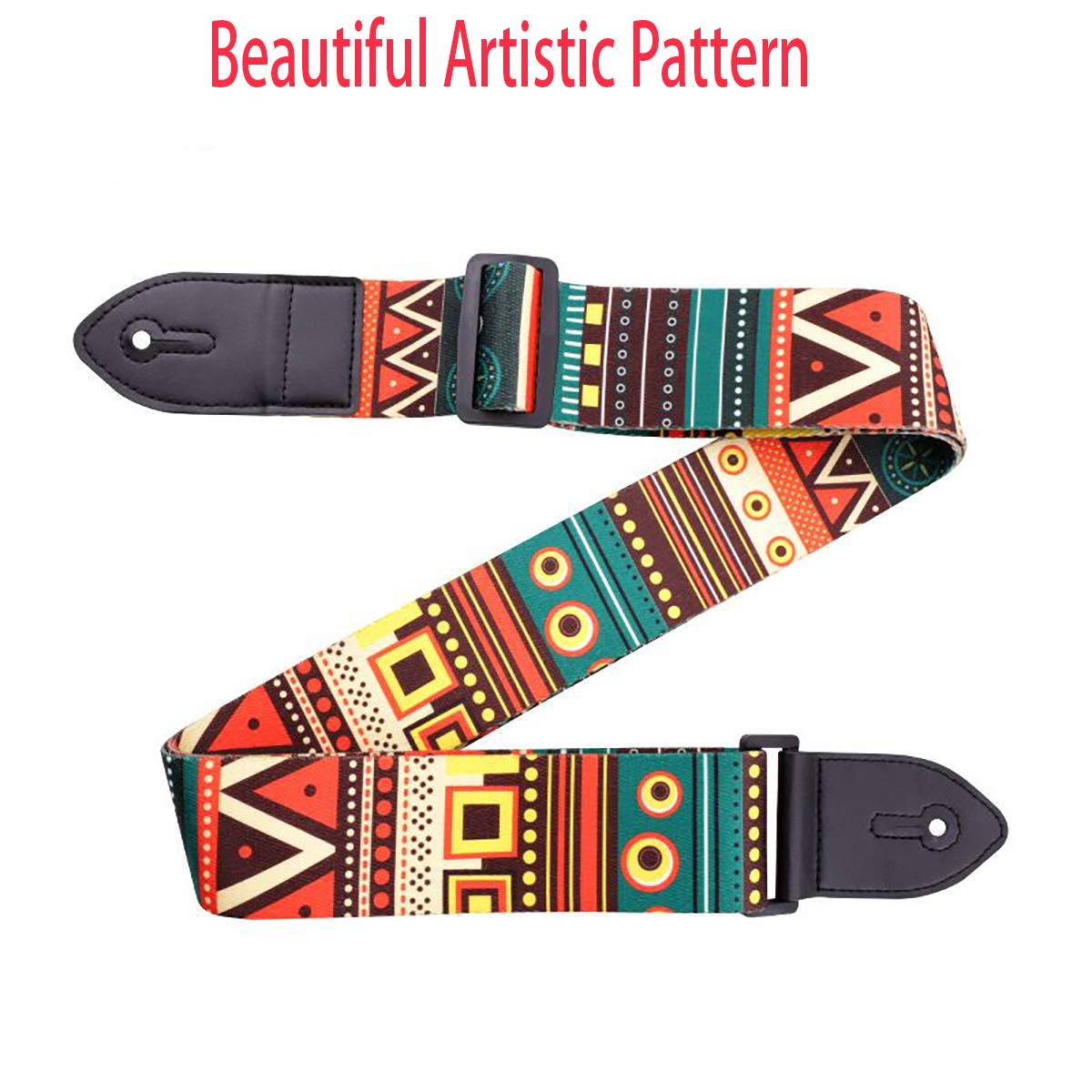 Lavili Guitar Strap, Acoustic Guitar Strap, Electric Guitar Strap Includes 3 Pick.Adjustable Classical Guitar Strap Leather&Poly