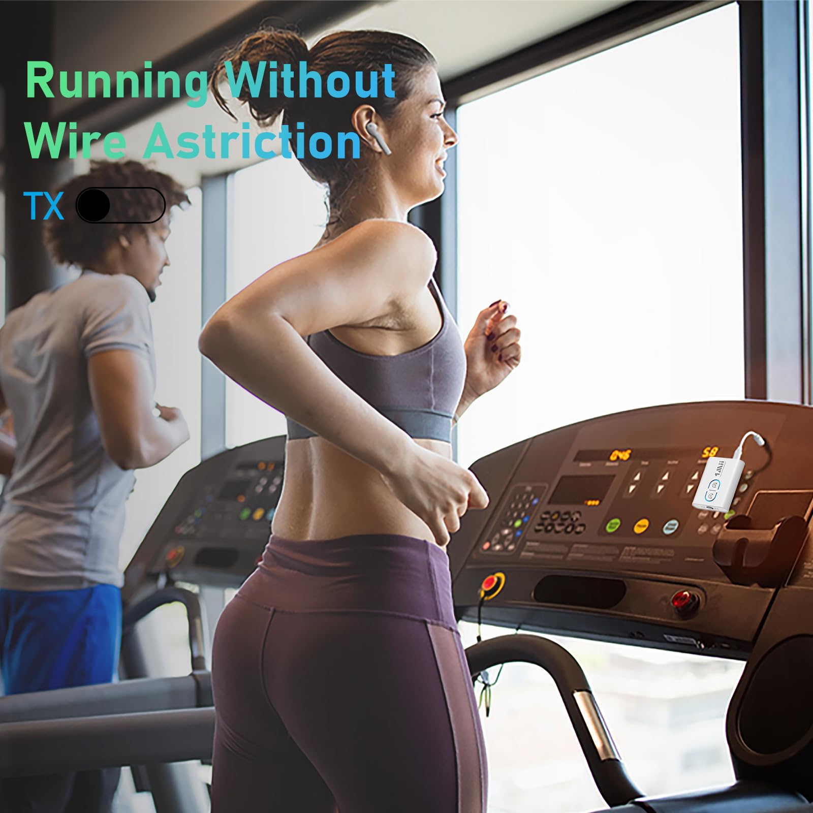 1Mii Bluetooth Transmitter Receiver For Tv/Airplane To Headphones, Bluetooth 5.3 Aux/Rca Audio Adapter With Aptx Adaptive/Low La