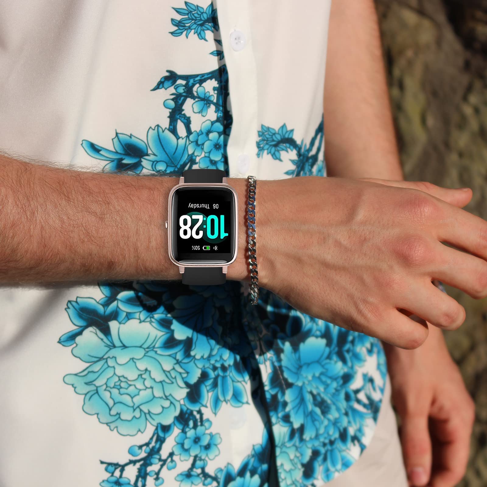 19Mm Soft Silicone Replacement Band Compatible With Veryfitpro Id205, Id205L, Id205U, Id205S, Id205G, Id215G, Id216, Sw020, Sw02