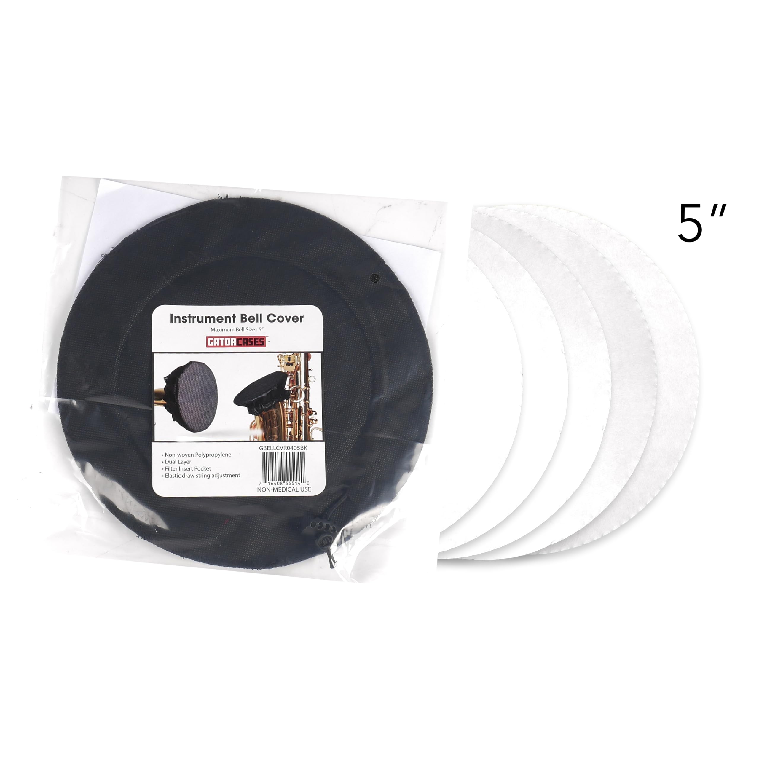 Gator Gbellcvr0405Filter - 5 Inch Merv 13 Filters (5-Pack)