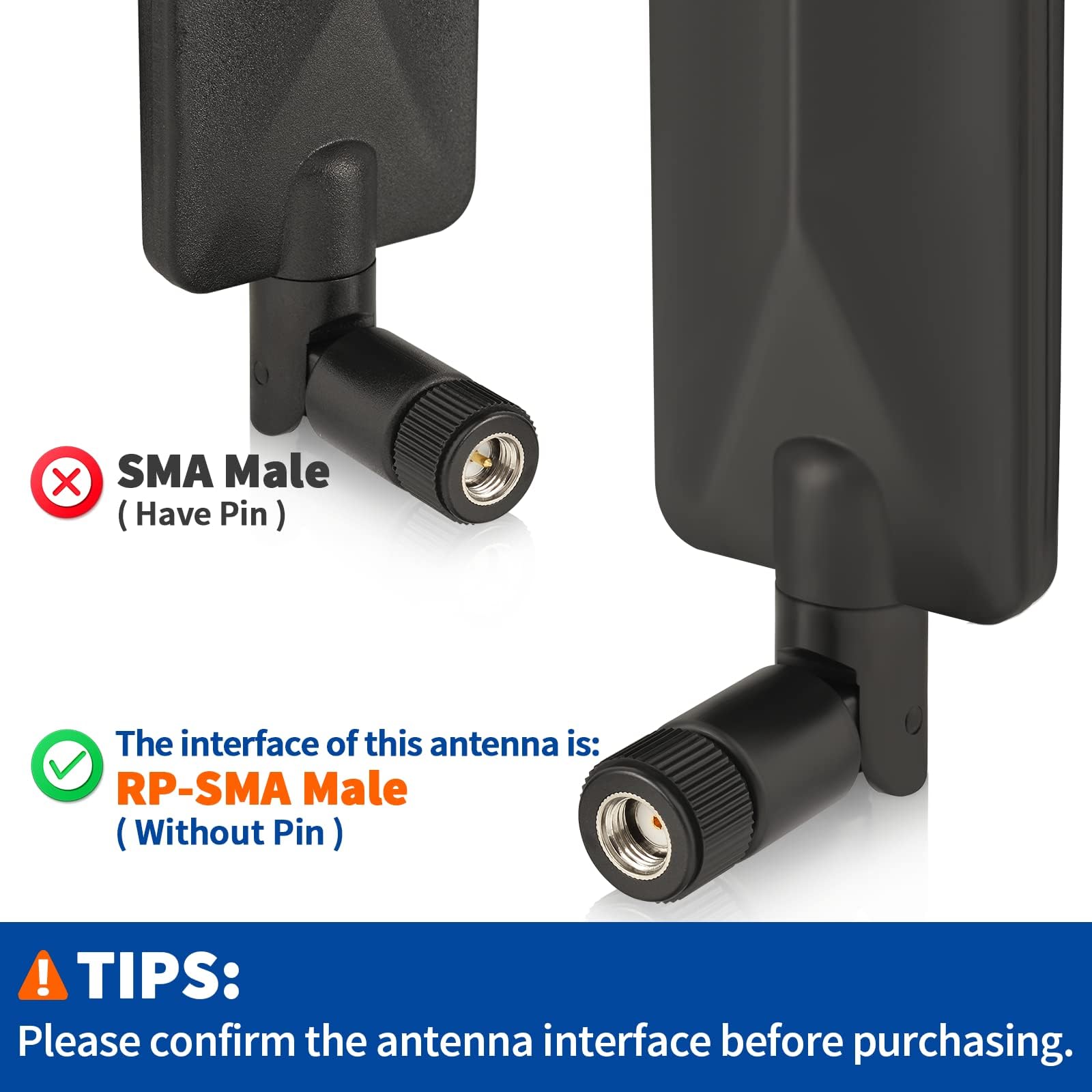 Bingfu 4G Lte Cellular Trail Game Camera Antenna 9Dbi Rp Sma Male (10 Pack) Compatible With Spypoint Stealth Cam Tactacam Cuddeb