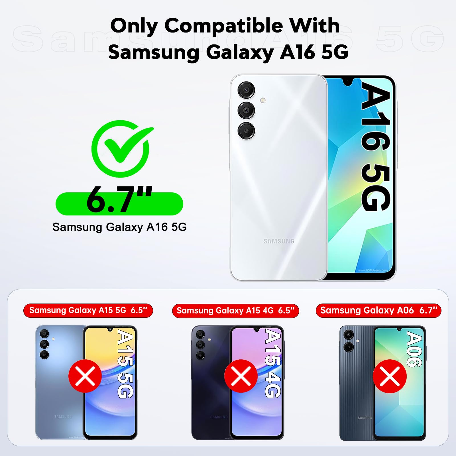 Leyi For Galaxy A16 5G Case: With 2 Pack Tempered Glass Screen Protector And 360 Rotatable Ring Holder Magnetic Kickstand, Plati