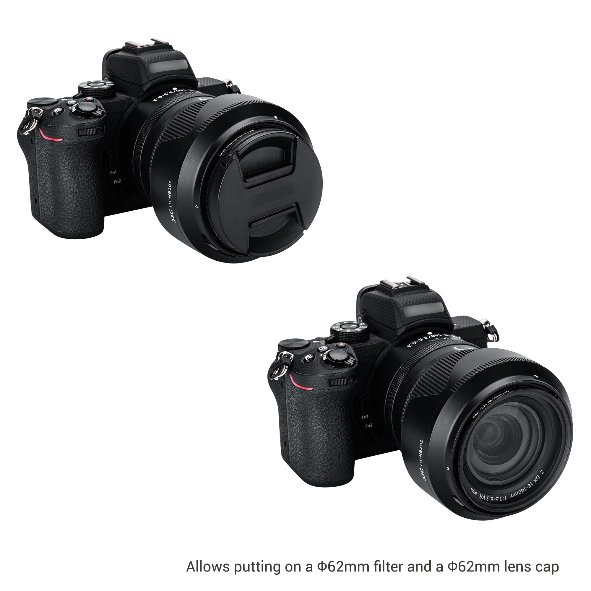 Dedicated Lens Hood Shade For Nikon Nikkor Z Dx 18 140Mm F/3.5 6.3 Vr Lens Replaces Nikon Hb 101 Lens Hood Compatible With 62Mm