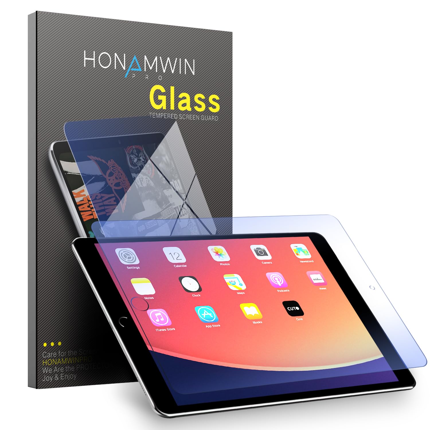 Honamwinpro Anti Blue Light Screen Protector For Ipad (Care For The Eyes) (Improve Sleep) Tempered Glass Screen Protector (Ipad 