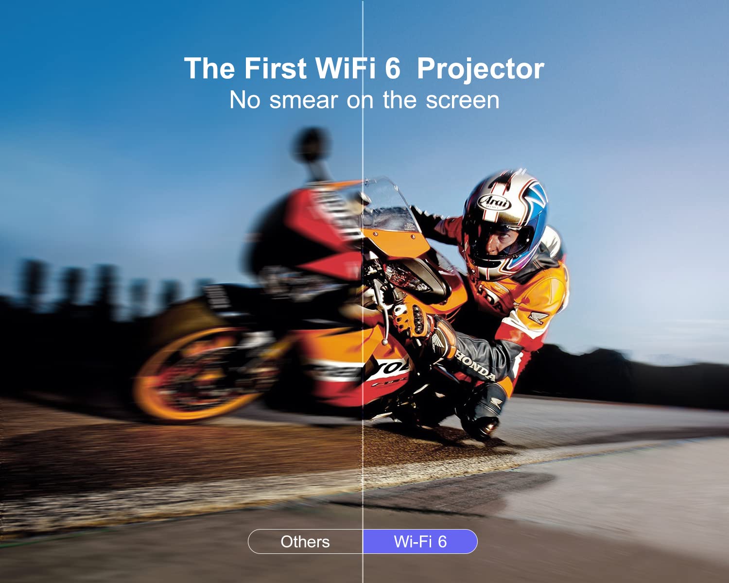 [Auto Focus/4K Support] Projector With Wifi 6 And Bluetooth 5.2, 600Ansi Native 1080P Outdoor Movie Projector, Wimius P62 Auto 6