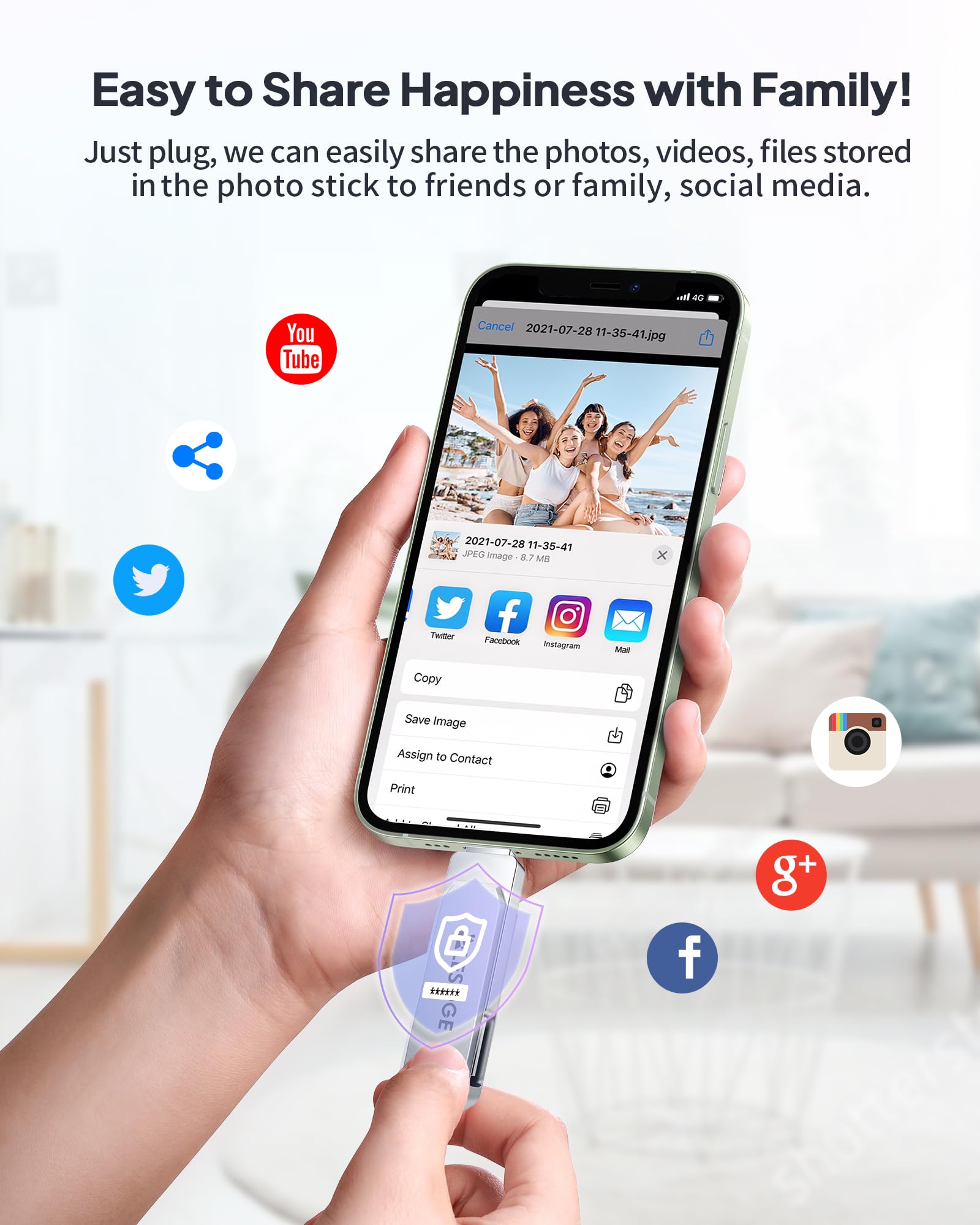 Mfi Certified 128Gb Flash Drive For Iphone Photo Stick Usb Memory Stick Thumb Drives, High Speed Usb Stick External Storage For